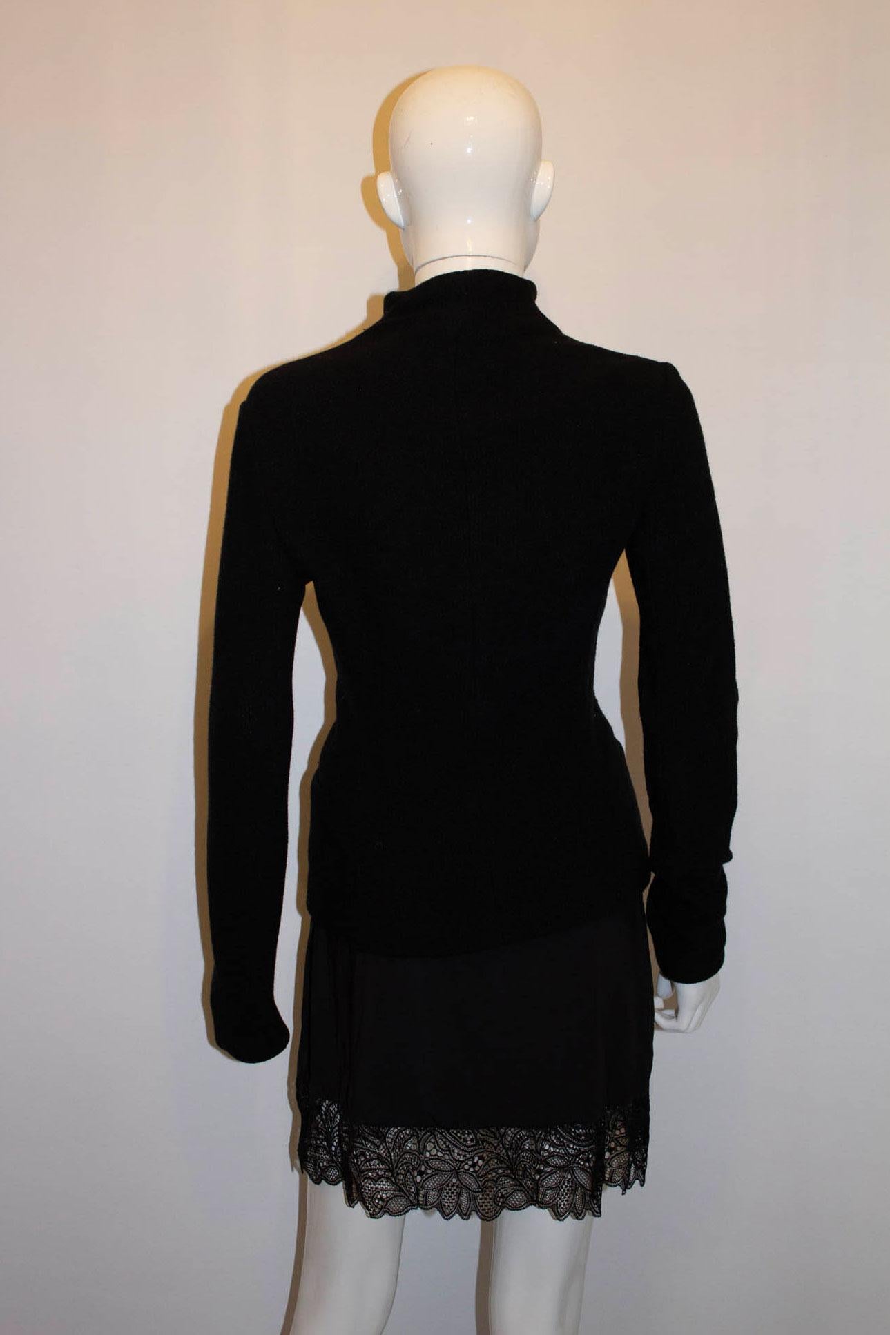 Black Ralph Lauren Cashmere Jacket For Sale