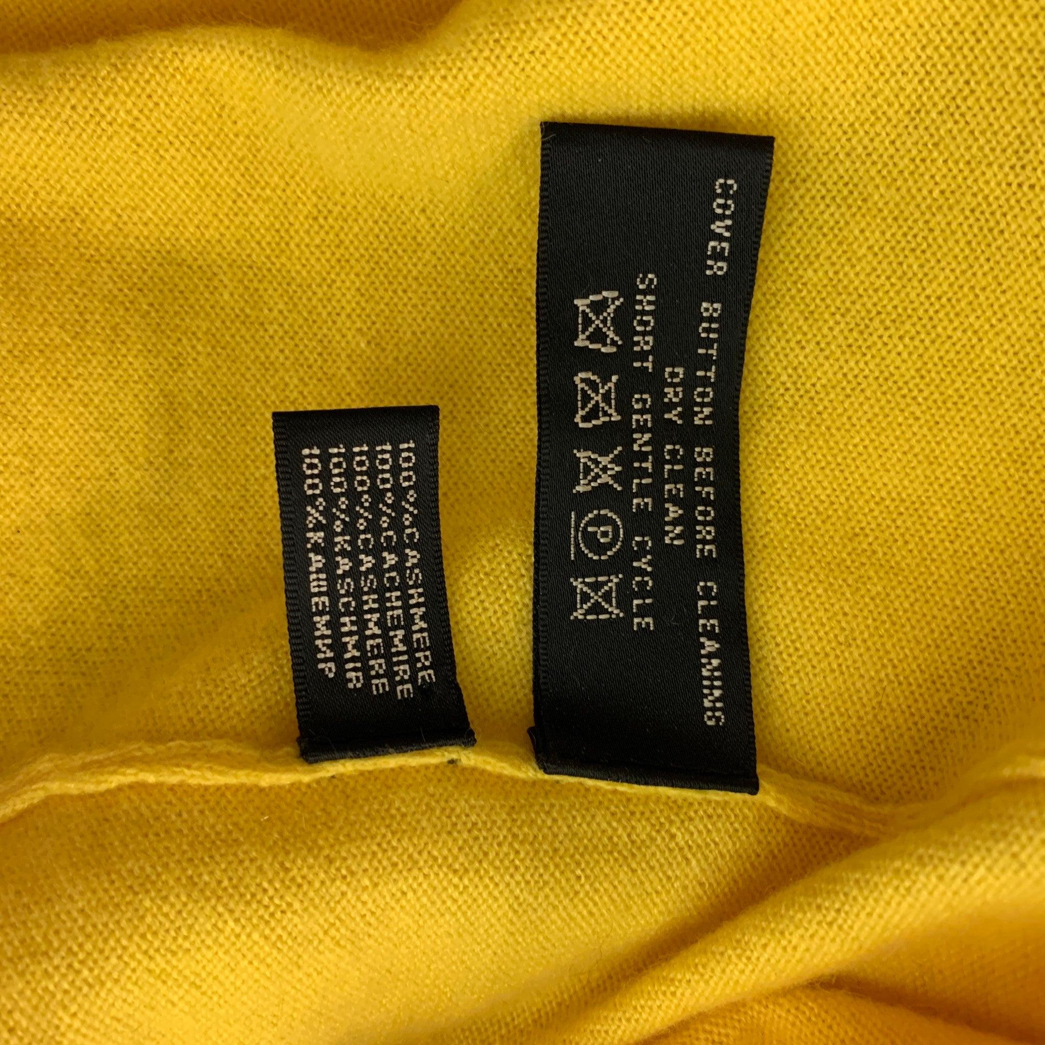 RALPH LAUREN Cashmere Knitted Size M Yellow Pullover For Sale 1