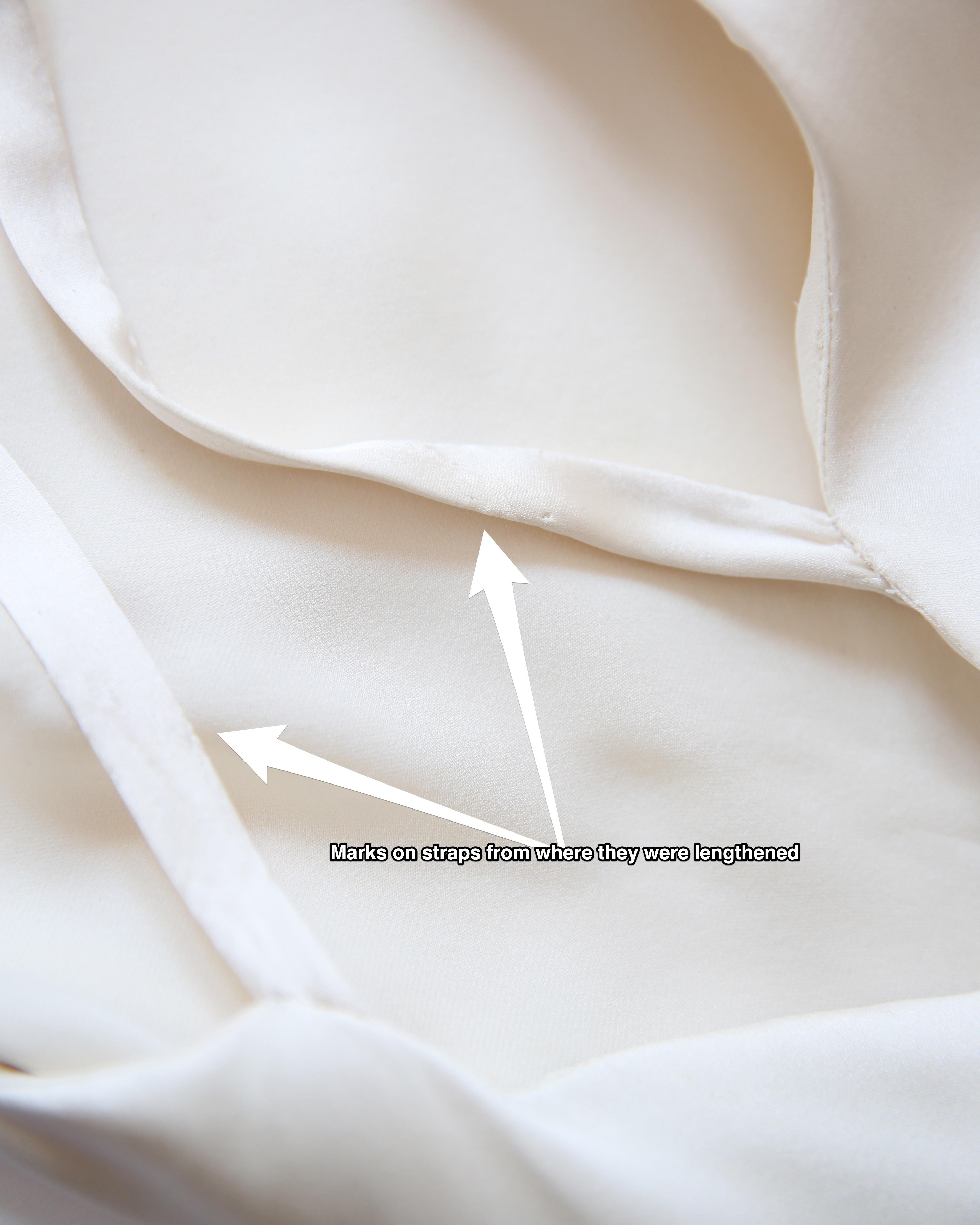 Ralph Lauren champagne bias cut backless silk slip style gown robe dos nu en vente 9