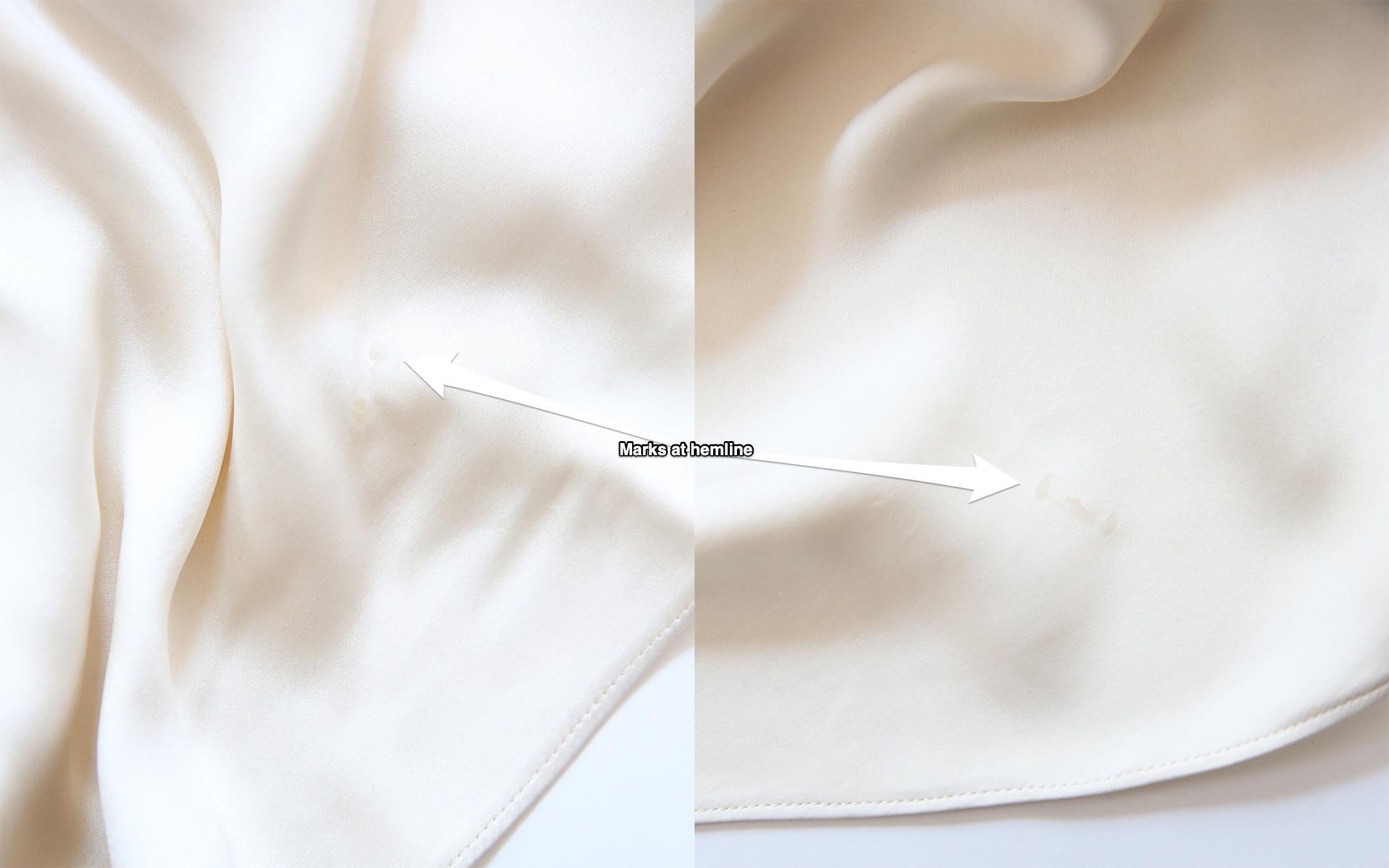 Ralph Lauren champagne bias cut backless silk slip style gown robe dos nu en vente 10