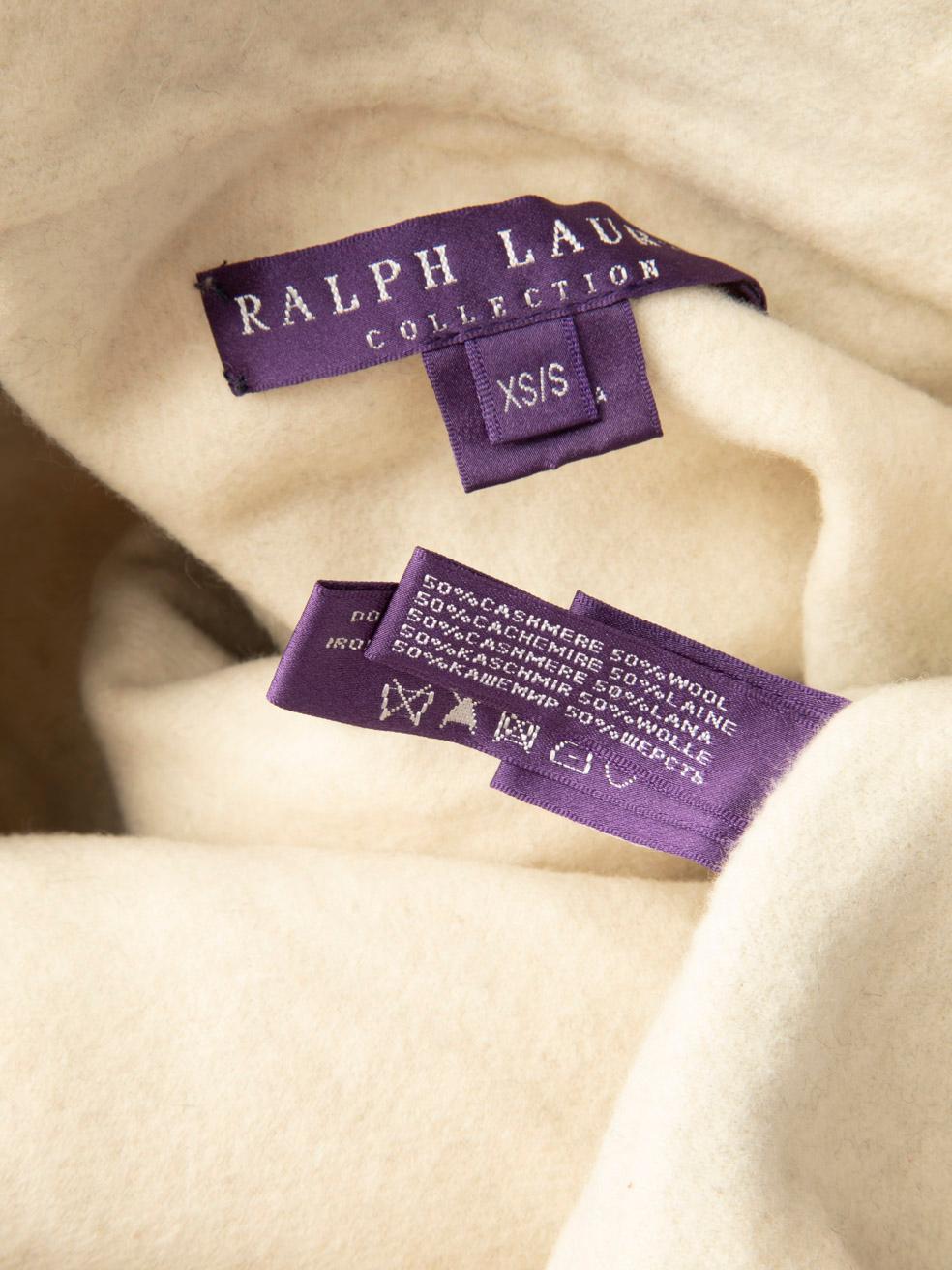 Women's Ralph Lauren Check Print Cashmere Buckled Cape Size S