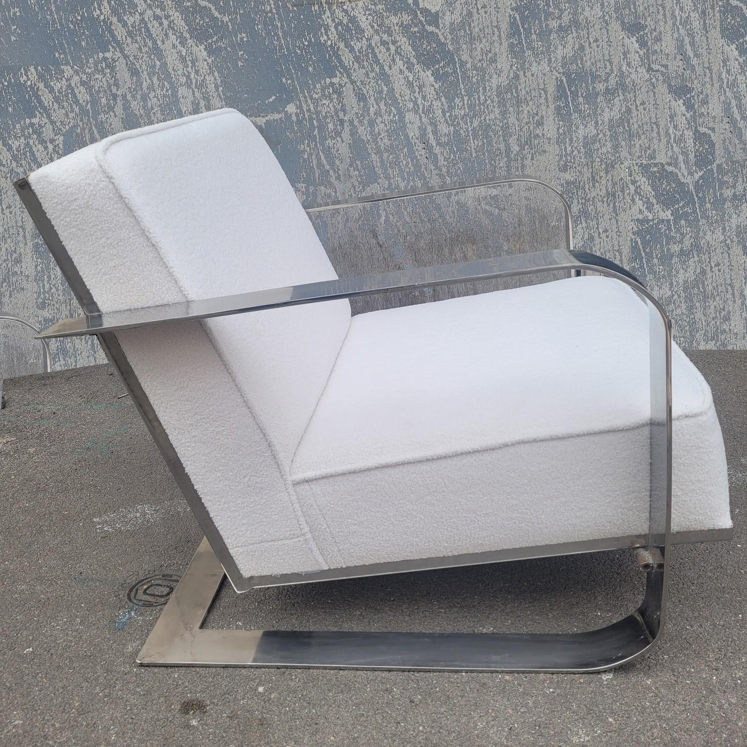 Ralph Lauren, Chrome-plated Metal Armchair, 20th Century For Sale 10