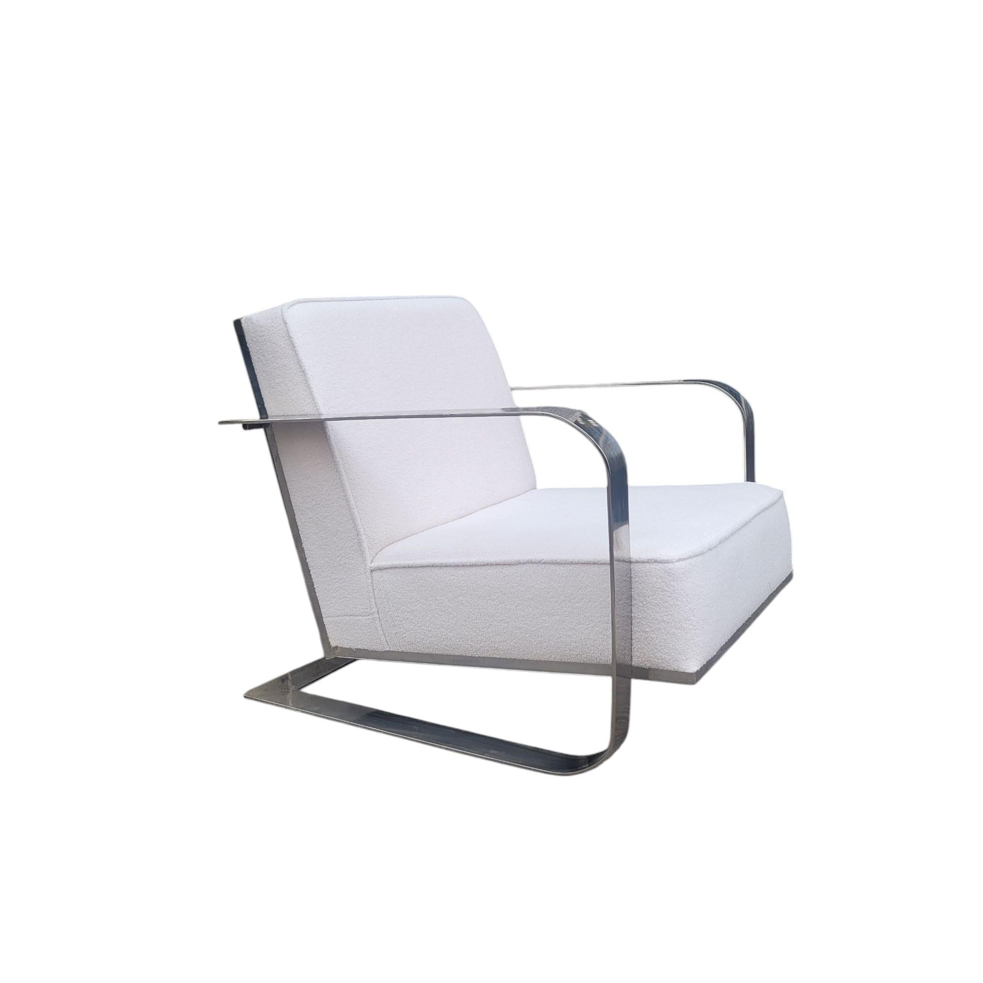 Ralph Lauren, Chrome-plated Metal Armchair, 20th Century For Sale 13
