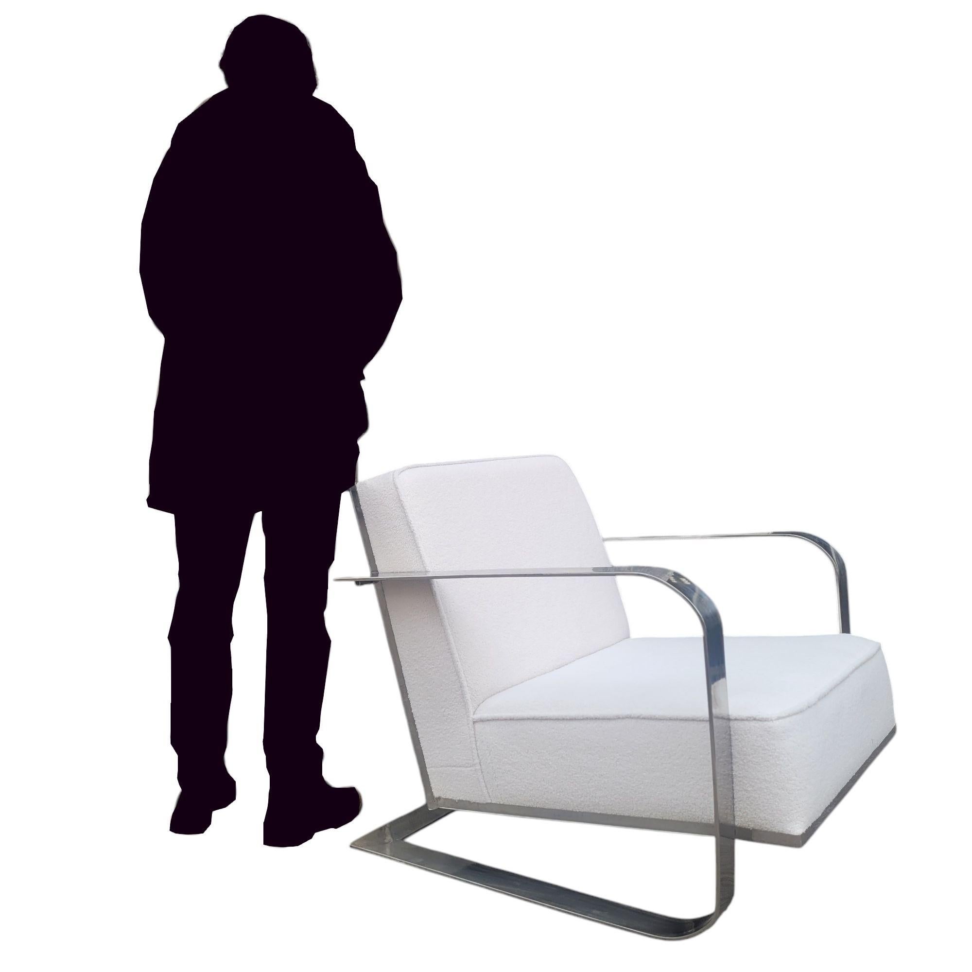 Ralph Lauren, Chrome-plated Metal Armchair, 20th Century For Sale 14