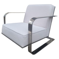Ralph Lauren, Chrome-plated Metal Armchair, 20th Century
