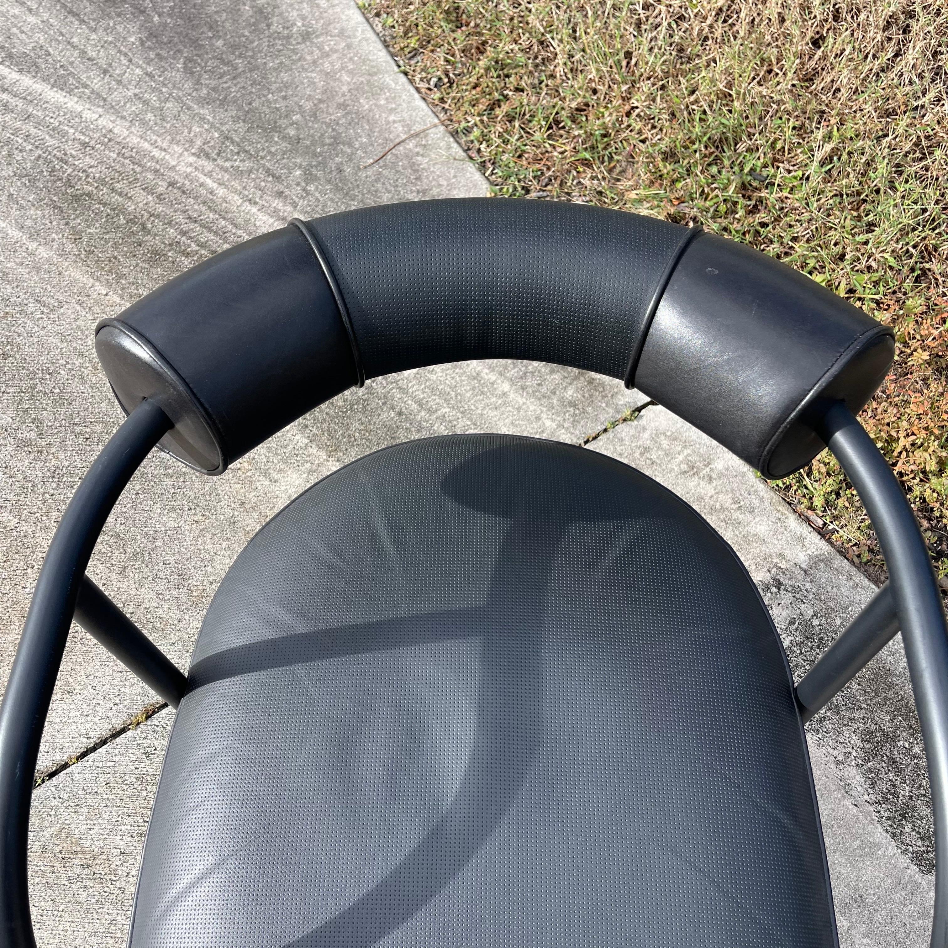 Contemporary Ralph Lauren “City Modern Armchair” Bauhaus Style Tubular Leather Chair For Sale