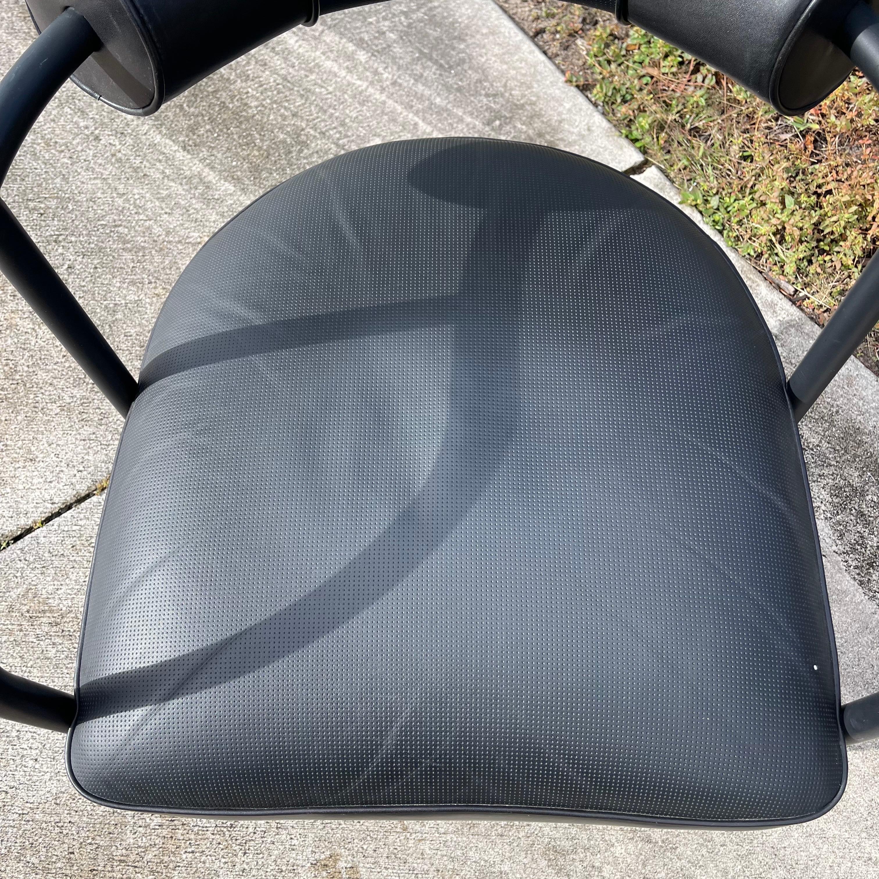 Metal Ralph Lauren “City Modern Armchair” Bauhaus Style Tubular Leather Chair For Sale