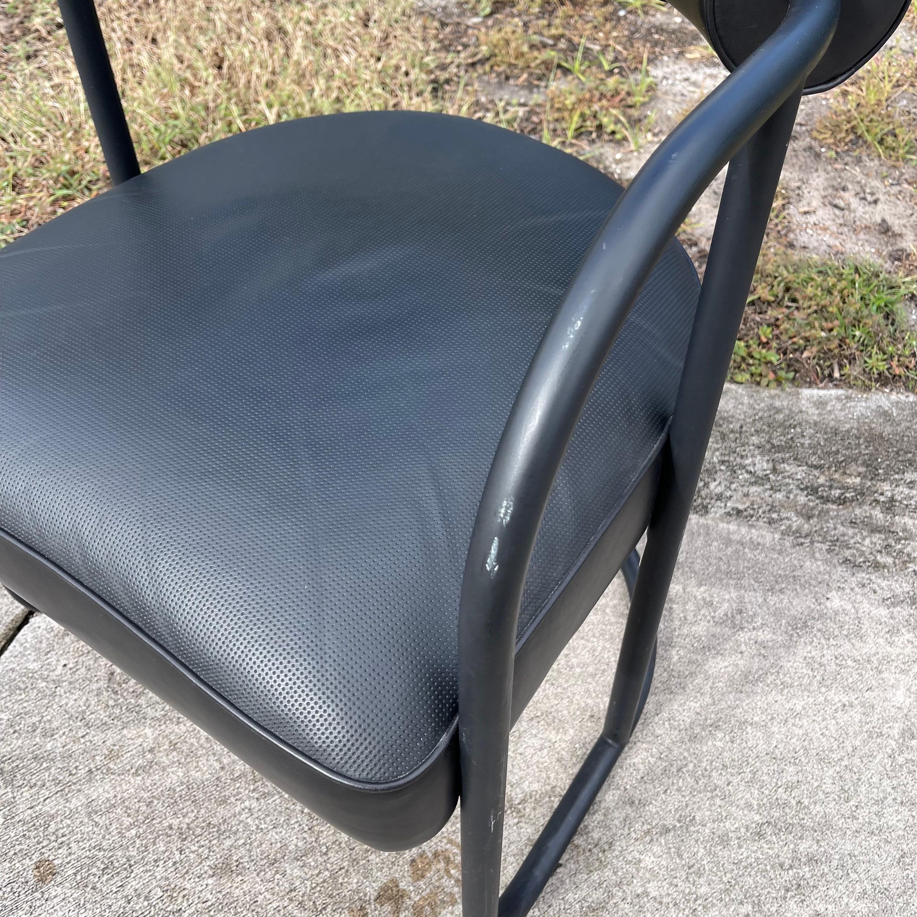 Ralph Lauren “City Modern Armchair” Bauhaus Style Tubular Leather Chair For Sale 2