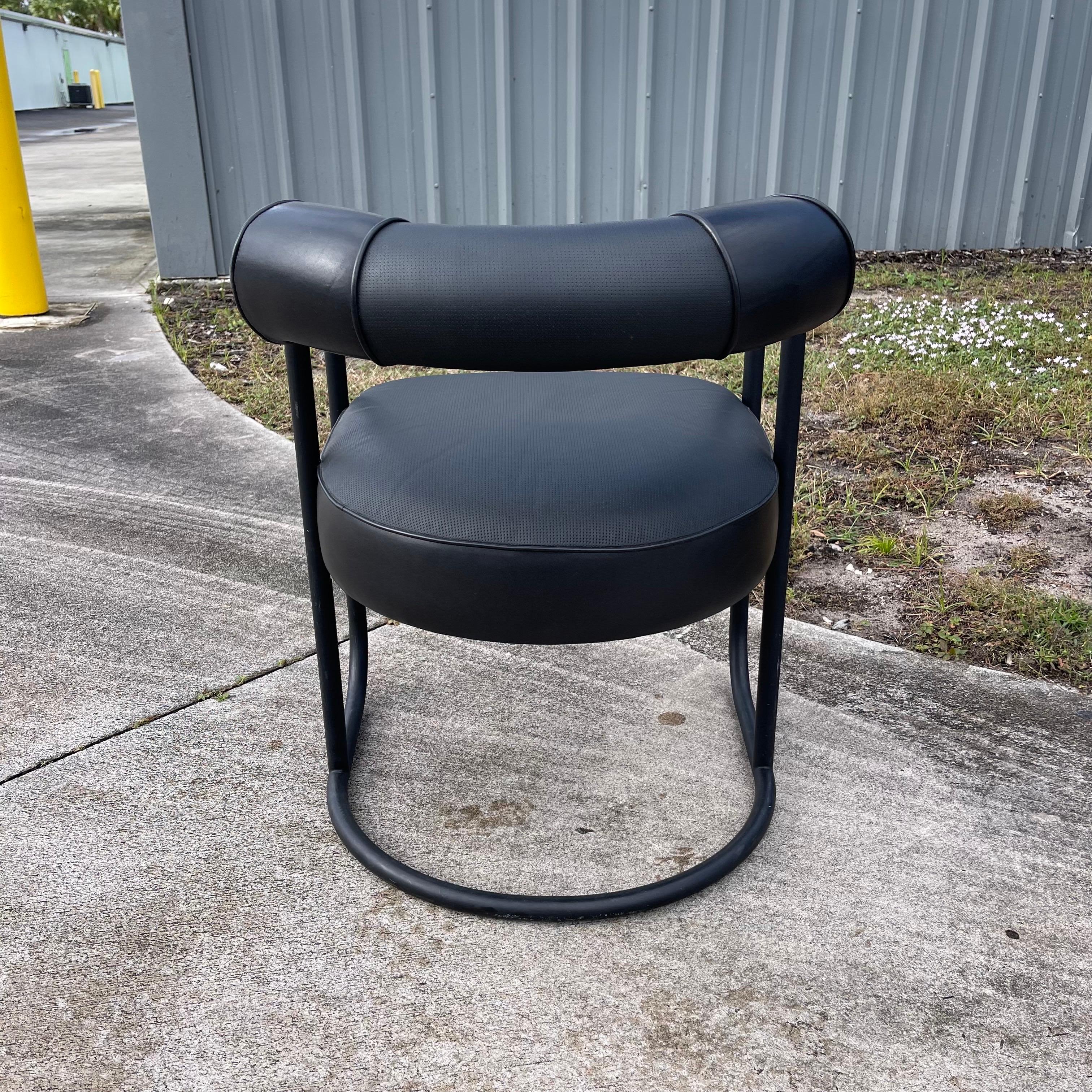 Ralph Lauren “City Modern Armchair” Bauhaus Style Tubular Leather Chair For Sale 3