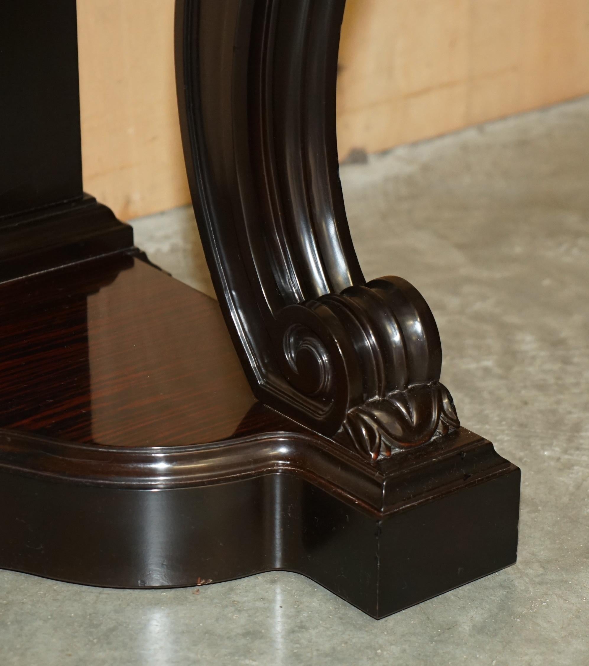 RALPH LAUREN CLIVEDON AMERiCAN HARDWOOD MACASSAR & MARBLE CONSOLE TABLE For Sale 2