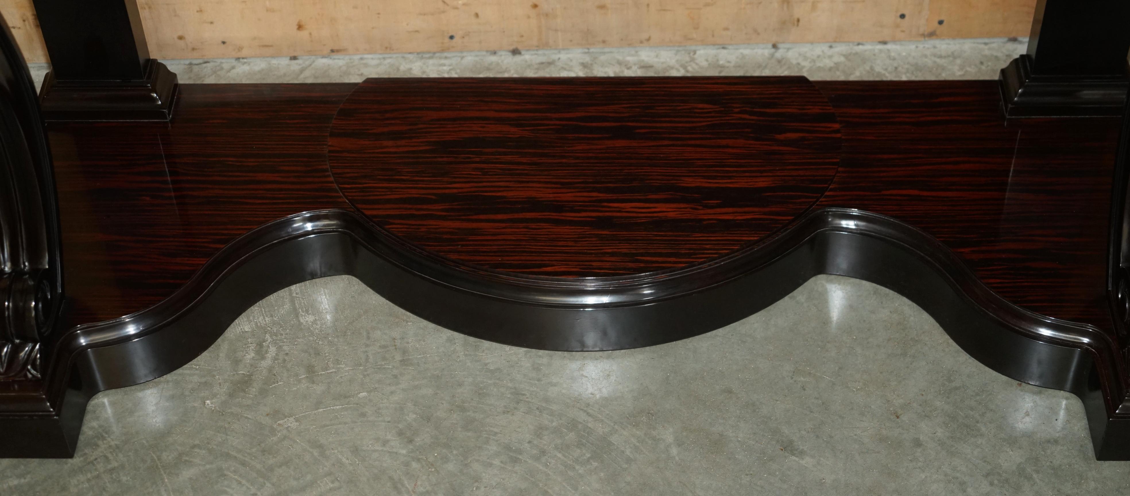 RALPH LAUREN CLIVEDON AMERiCAN HARDWOOD MACASSAR & MARBLE CONSOLE TABLE For Sale 3