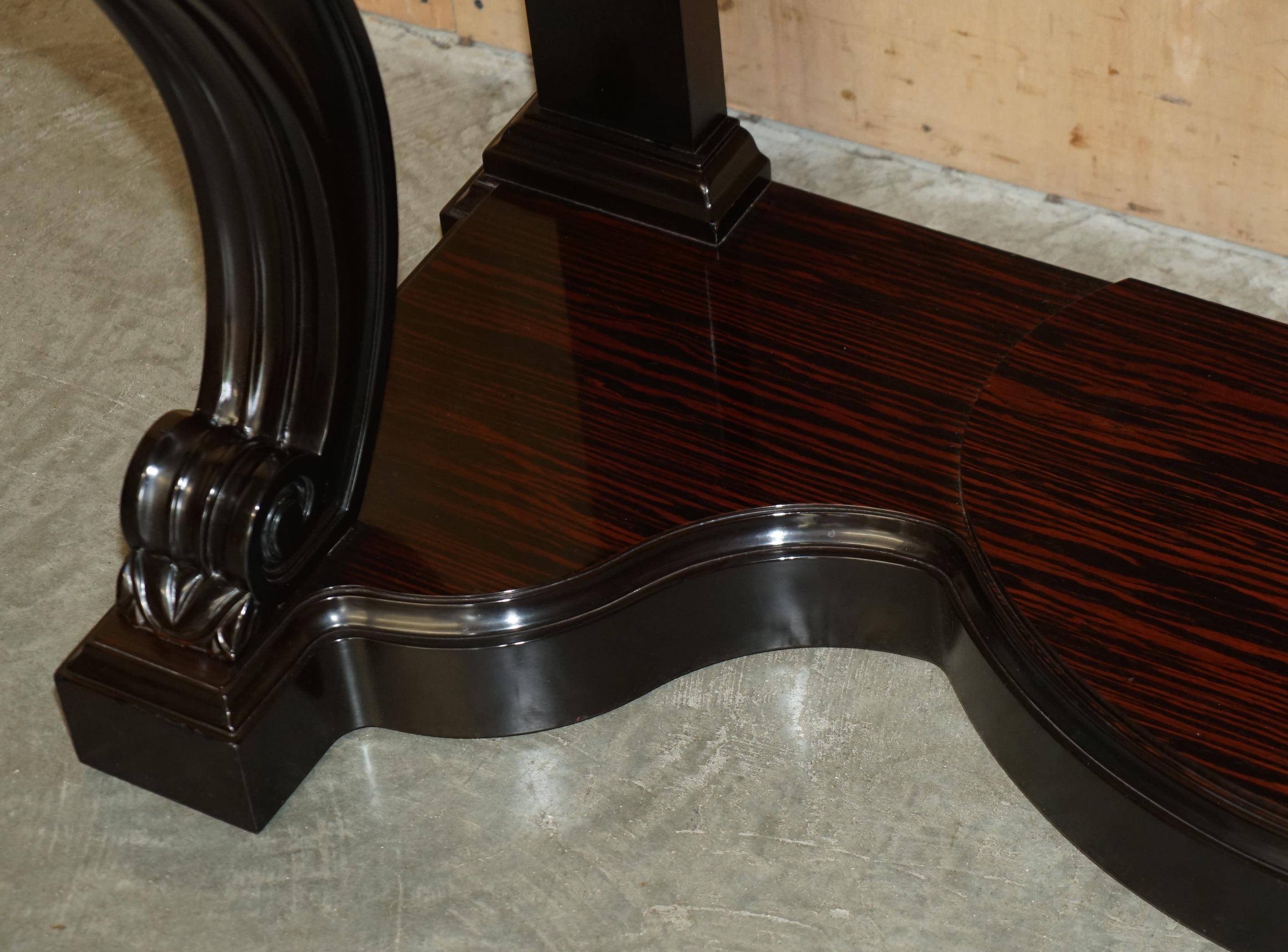 RALPH LAUREN CLIVEDON AMERiCAN HARDWOOD MACASSAR & MARBLE CONSOLE TABLE For Sale 4