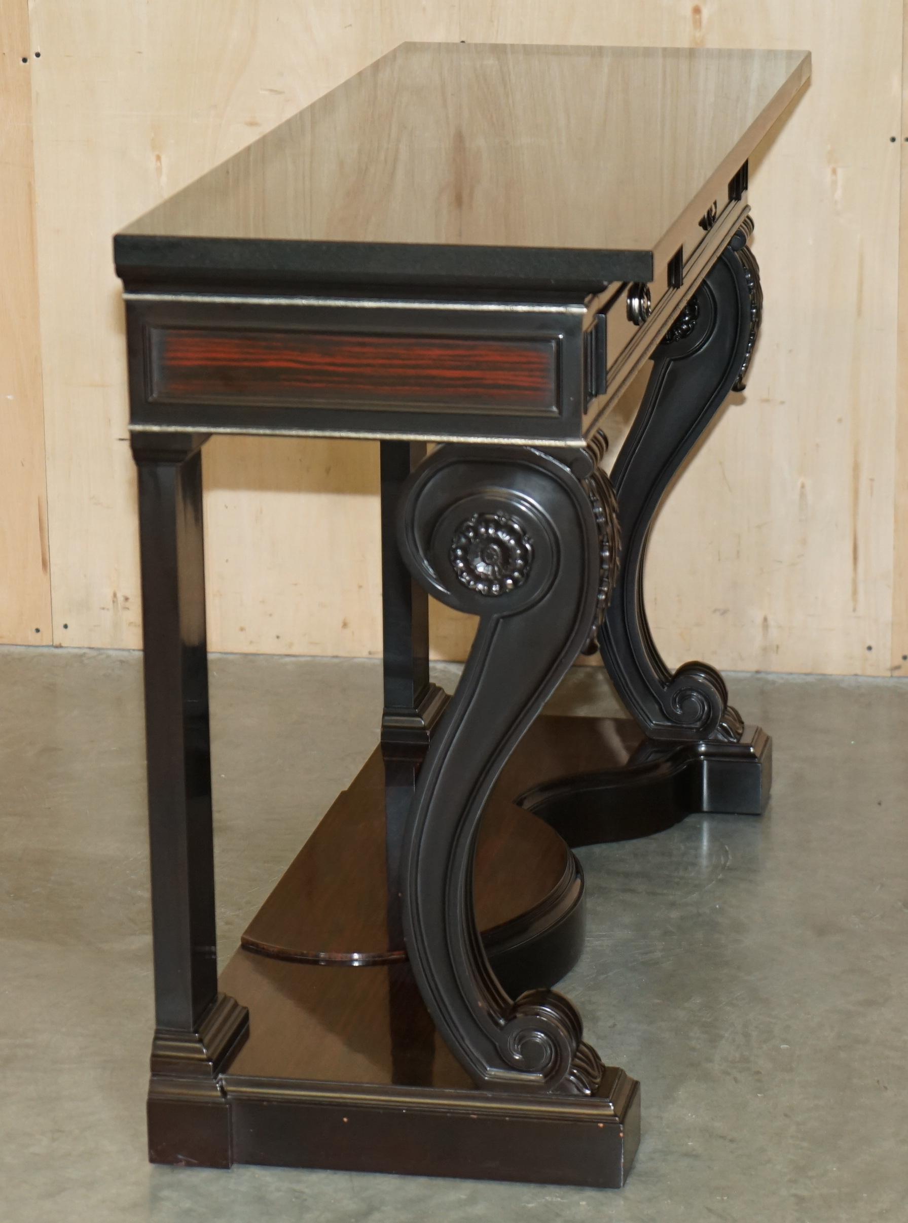 RALPH LAUREN CLIVEDON AMERiCAN HARDWOOD MACASSAR & MARBLE CONSOLE TABLE For Sale 7
