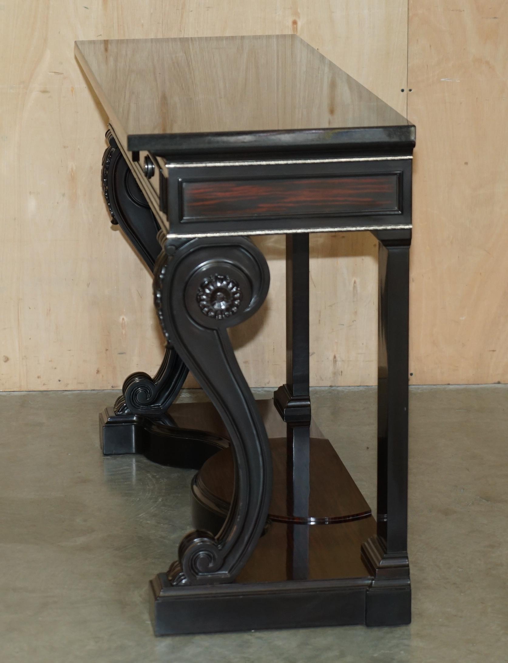 RALPH LAUREN CLIVEDON AMERiCAN HARDWOOD MACASSAR & MARBLE CONSOLE TABLE For Sale 9