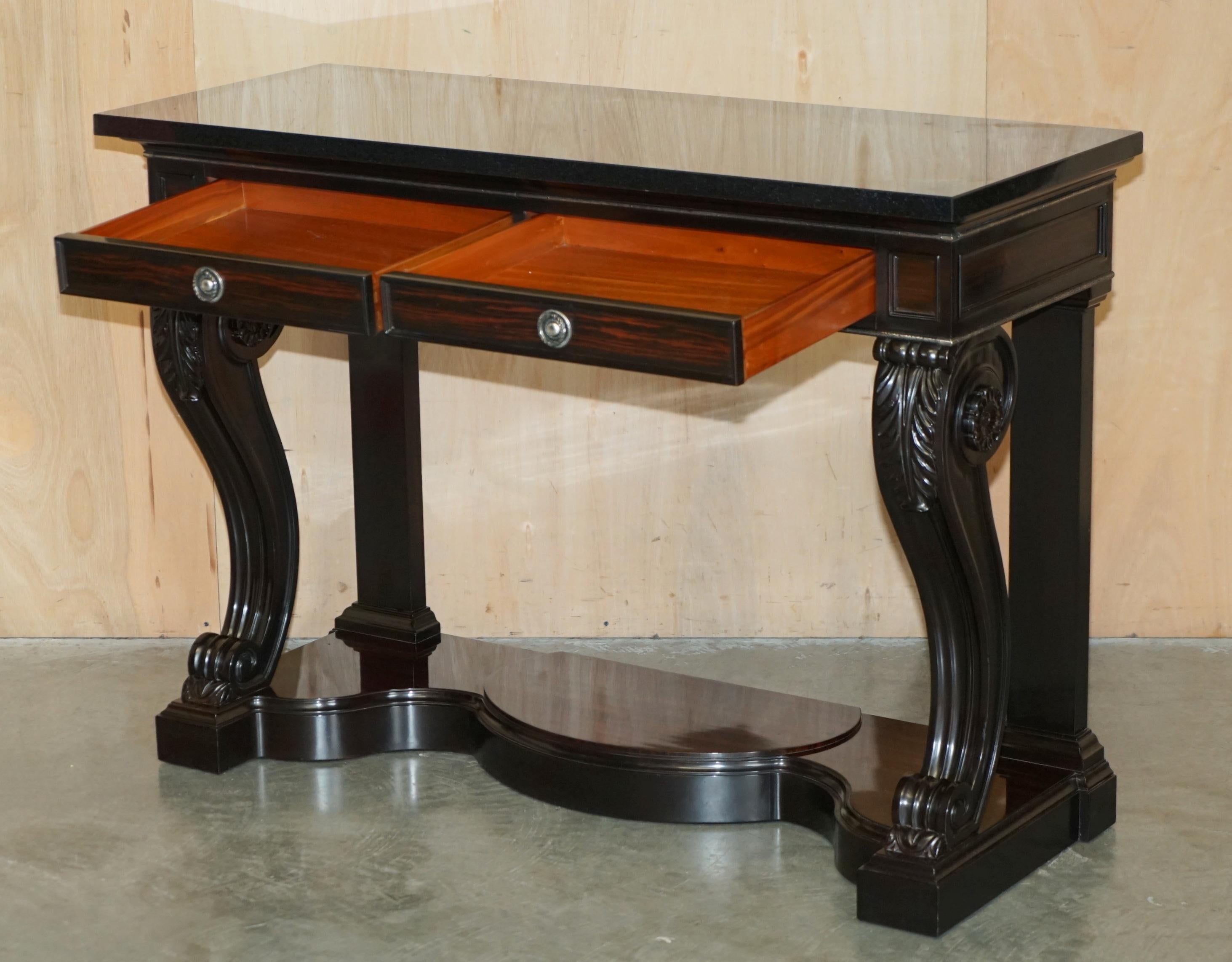 RALPH LAUREN CLIVEDON AMERiCAN HARDWOOD MACASSAR & MARBLE CONSOLE TABLE For Sale 10