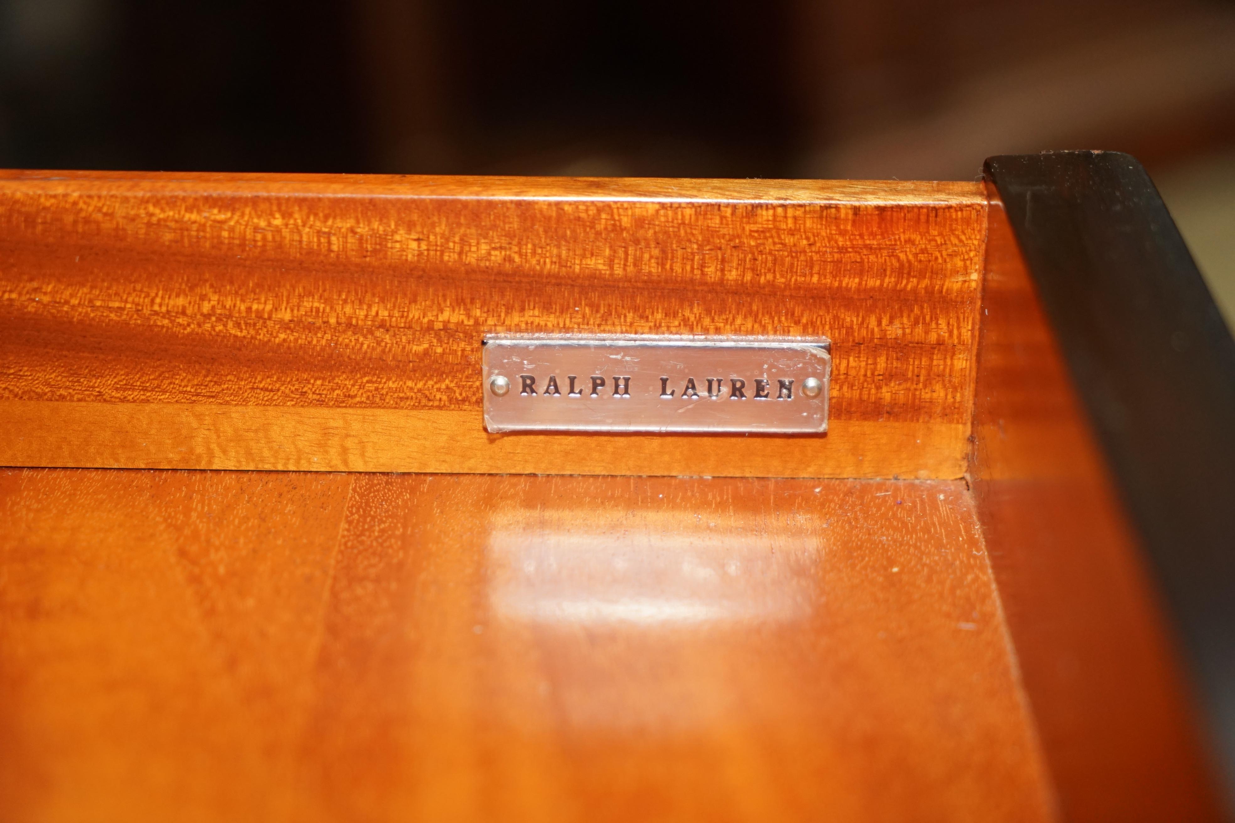 RALPH LAUREN CLIVEDON AMERiCAN HARDWOOD MACASSAR & MARBLE CONSOLE TABLE For Sale 12
