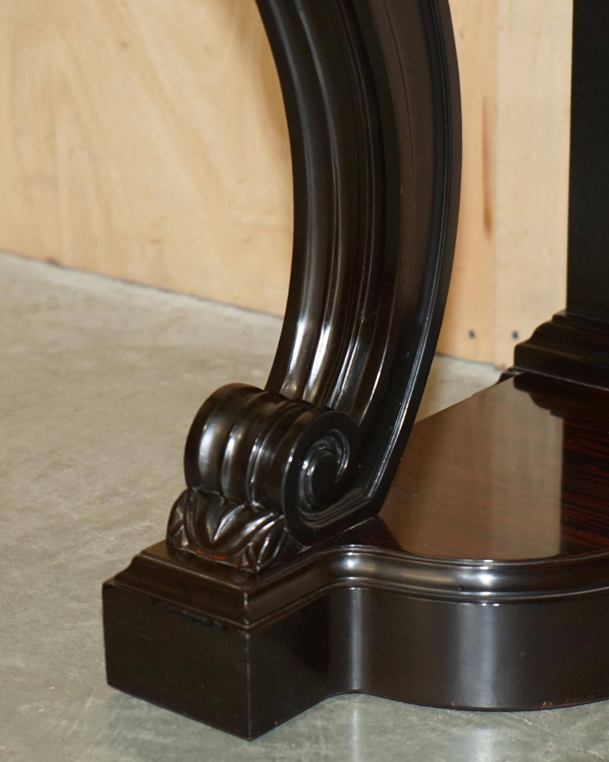 RALPH LAUREN CLIVEDON AMERiCAN HARDWOOD MACASSAR & MARBLE CONSOLE TABLE In Good Condition For Sale In West Sussex, Pulborough