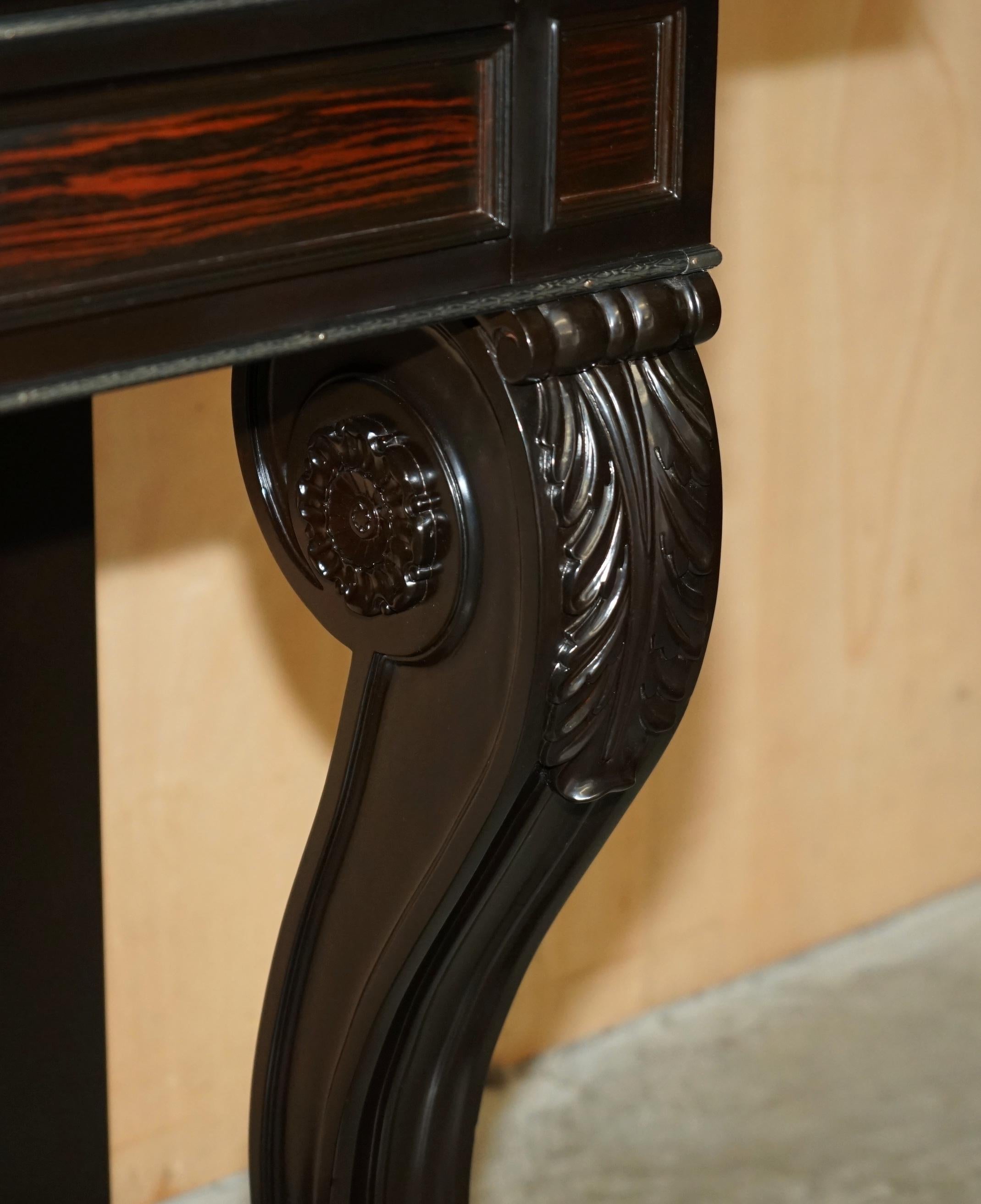 RALPH LAUREN CLIVEDON AMERiCAN HARDWOOD MACASSAR & MARBLE CONSOLE TABLE For Sale 1