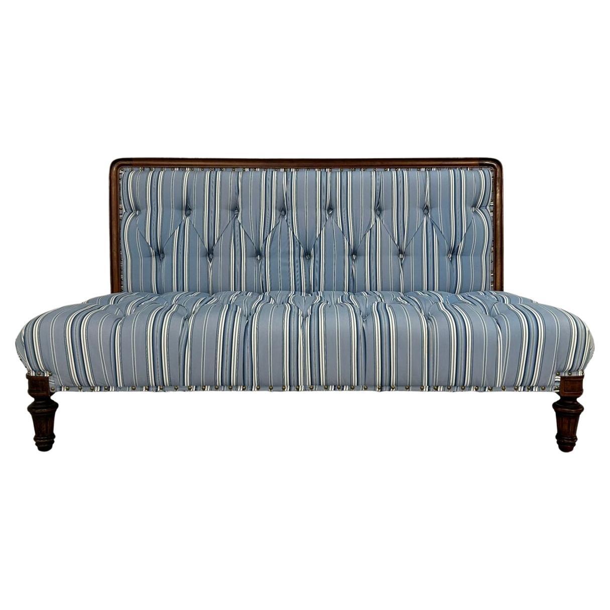Sofá Ralph Lauren "Clivedon" - Tejido de rayas azules