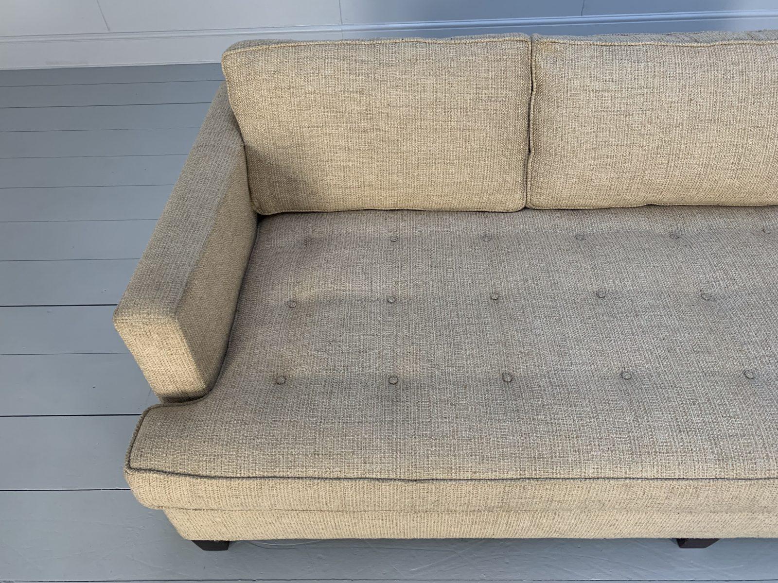 Ralph Lauren “Club” 3-Seat Sofa – In Woven Wool For Sale 6