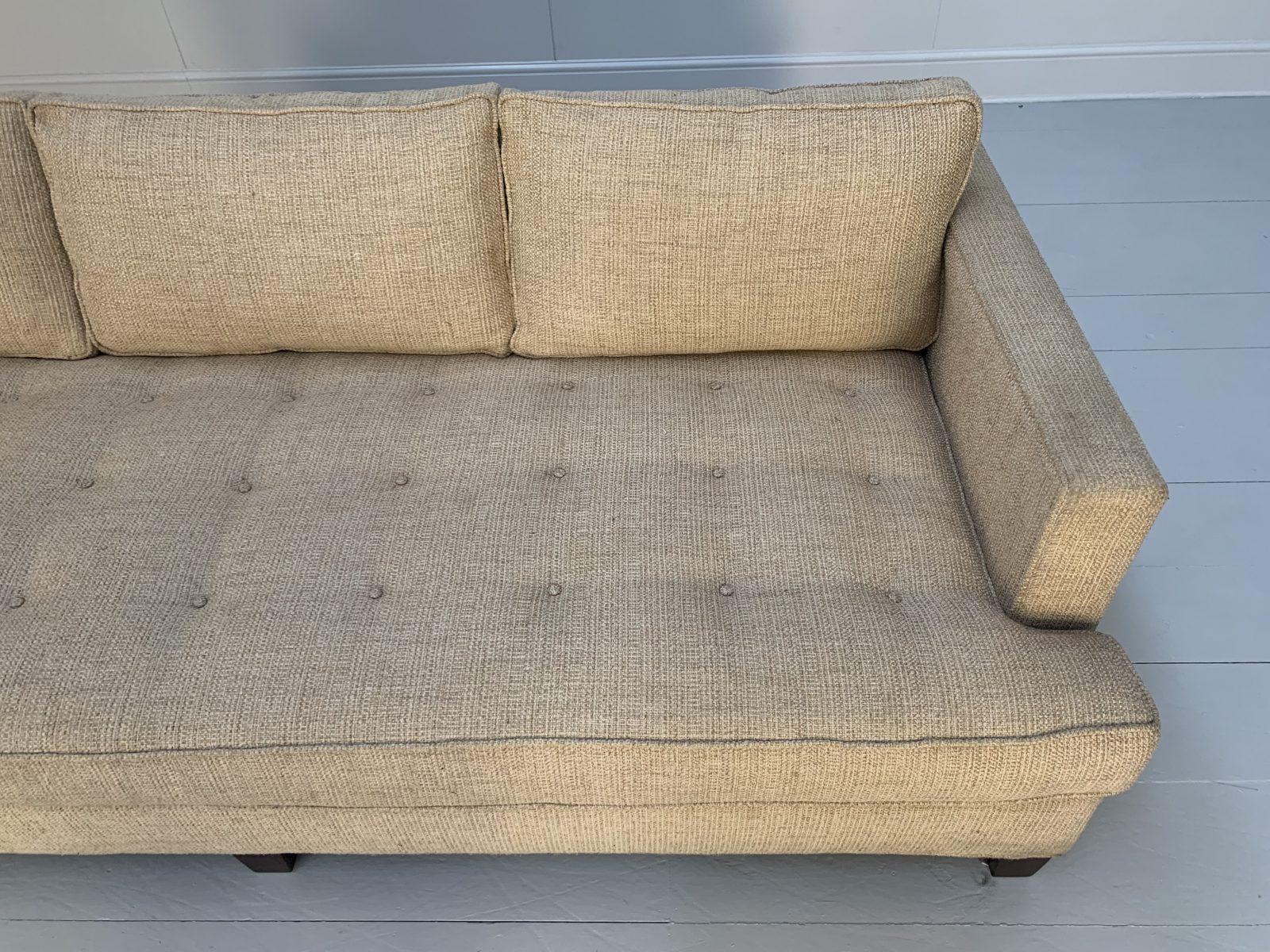 Ralph Lauren “Club” 3-Seat Sofa – In Woven Wool For Sale 7
