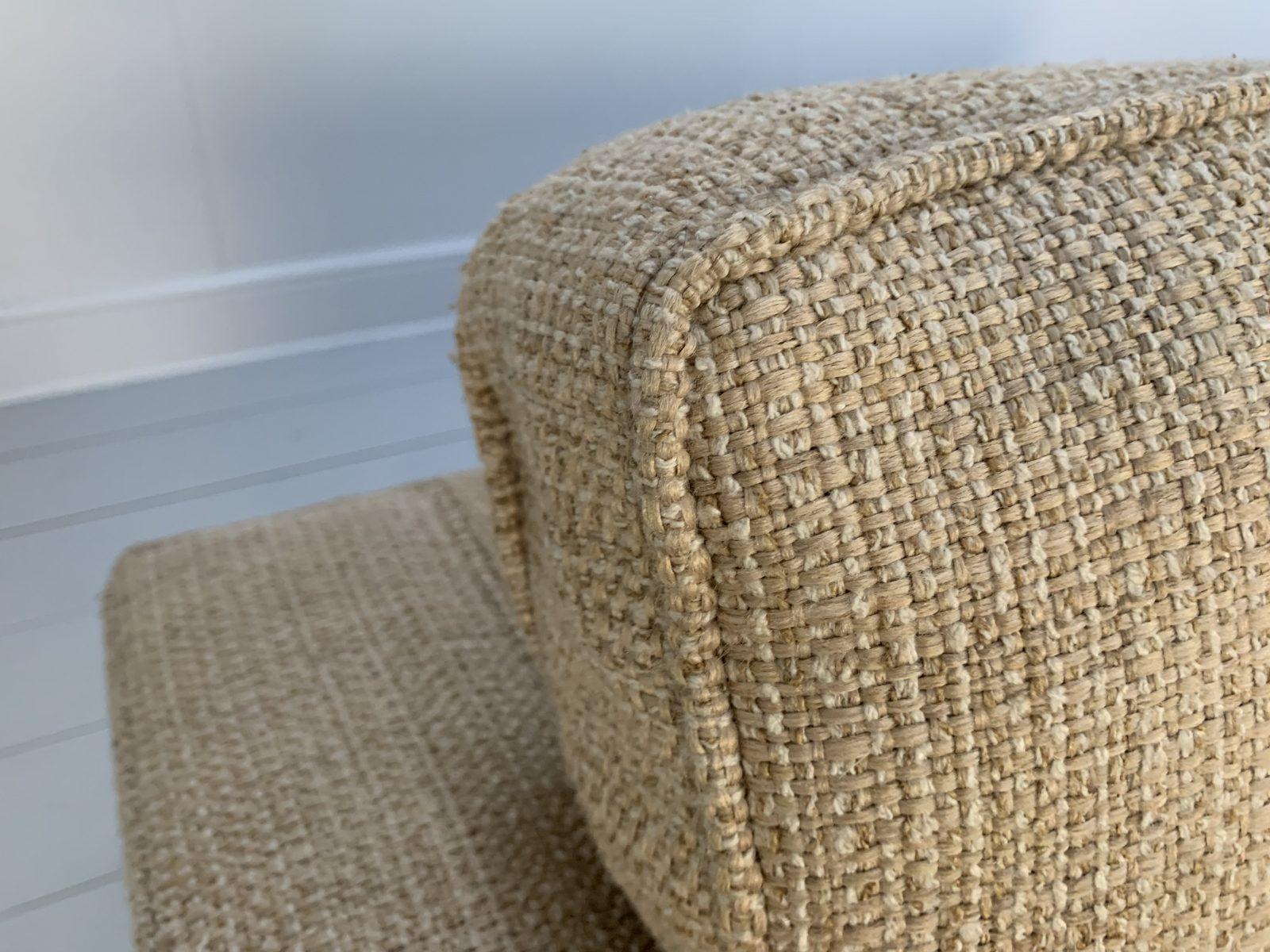 Ralph Lauren “Club” 3-Seat Sofa – In Woven Wool For Sale 8