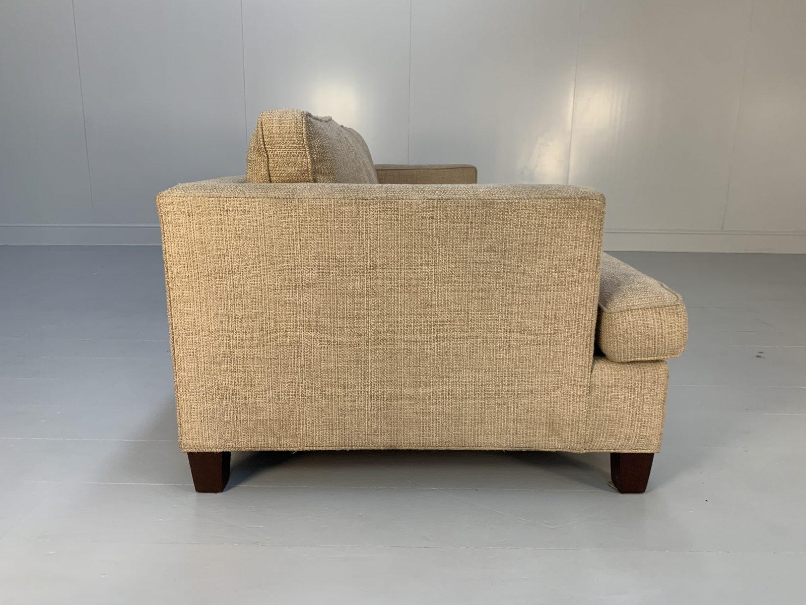 Ralph Lauren “Club” 3-Seat Sofa – In Woven Wool For Sale 1