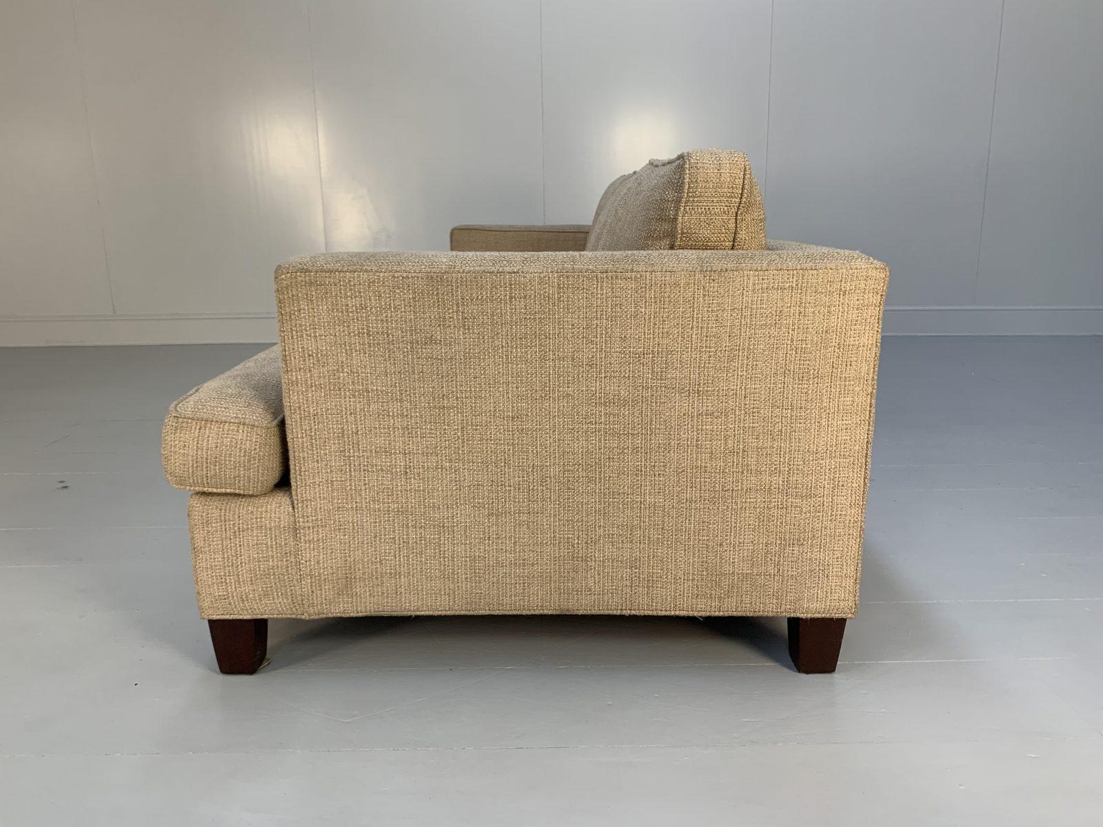 Ralph Lauren “Club” 3-Seat Sofa – In Woven Wool For Sale 3