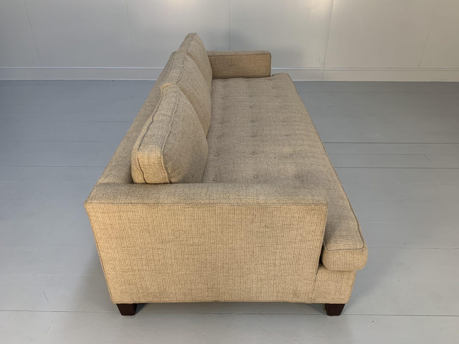 Ralph Lauren “Club” 3-Seat Sofa – In Woven Wool For Sale 4