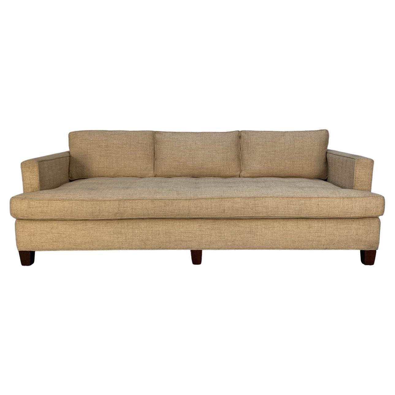 Ralph Lauren “Club” 3-Seat Sofa – In Woven Wool For Sale
