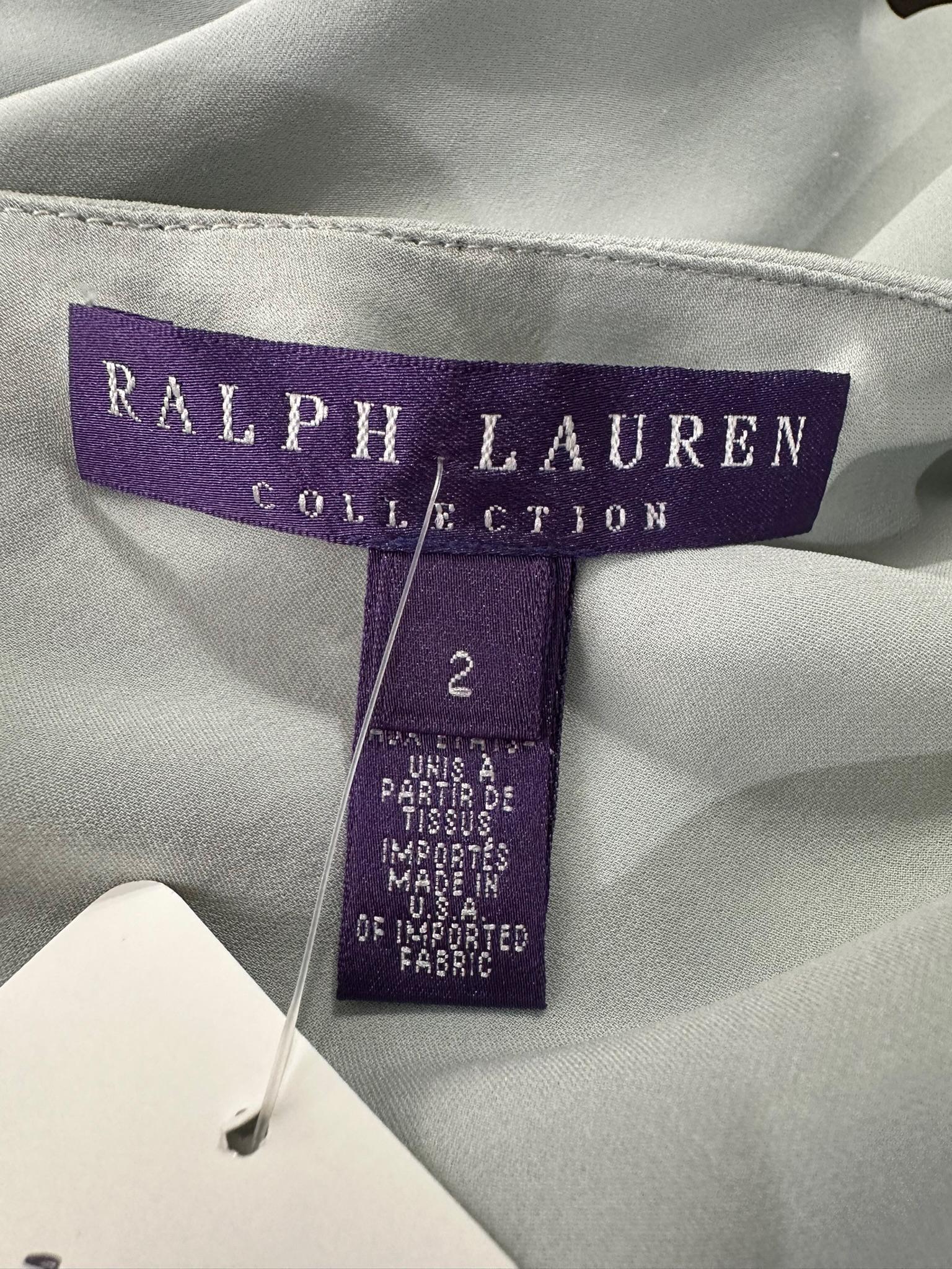 Ralph Lauren Collection 1930s Inspired Pale Blue Silk Crepe Bias Cut  Gown  2 For Sale 10