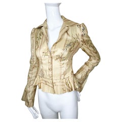 Veste florale en soie Ralph Lauren Collection 2003