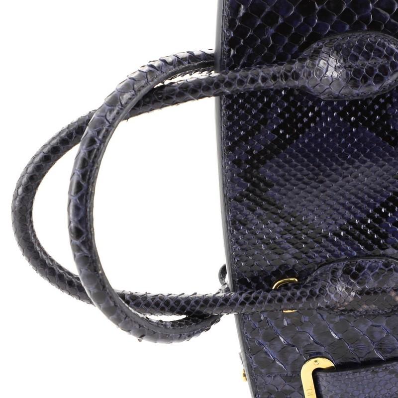 Women's or Men's Ralph Lauren Collection American Flag Ricky Satchel Patchwork Canvas with Python