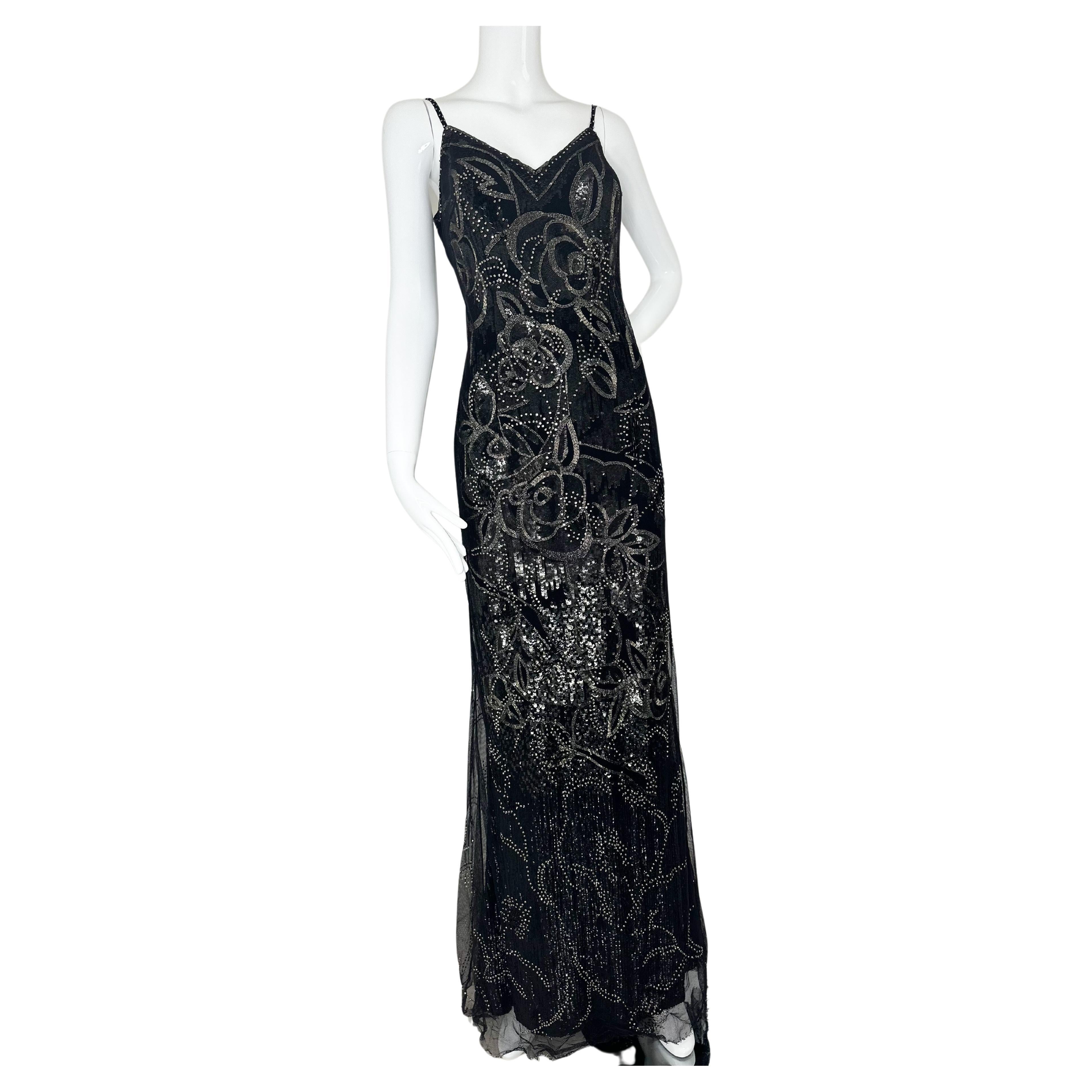 Ralph Lauren Collection beaded maxi dress For Sale