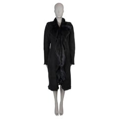 RALPH LAUREN COLLECTION black SHEARLING Coat Jacket 1 S