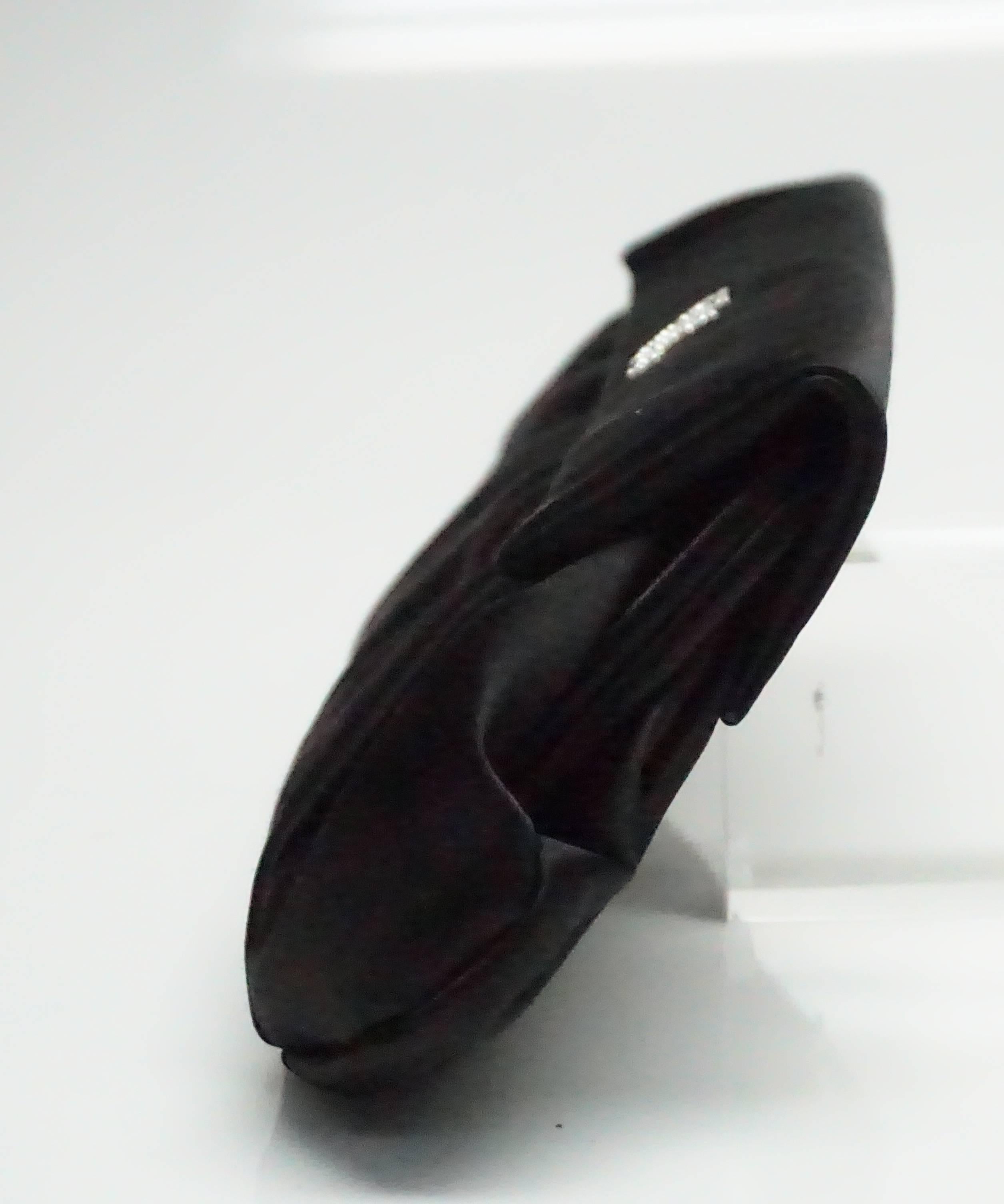 Ralph Lauren Collection Black Silk Clutch In Excellent Condition In West Palm Beach, FL