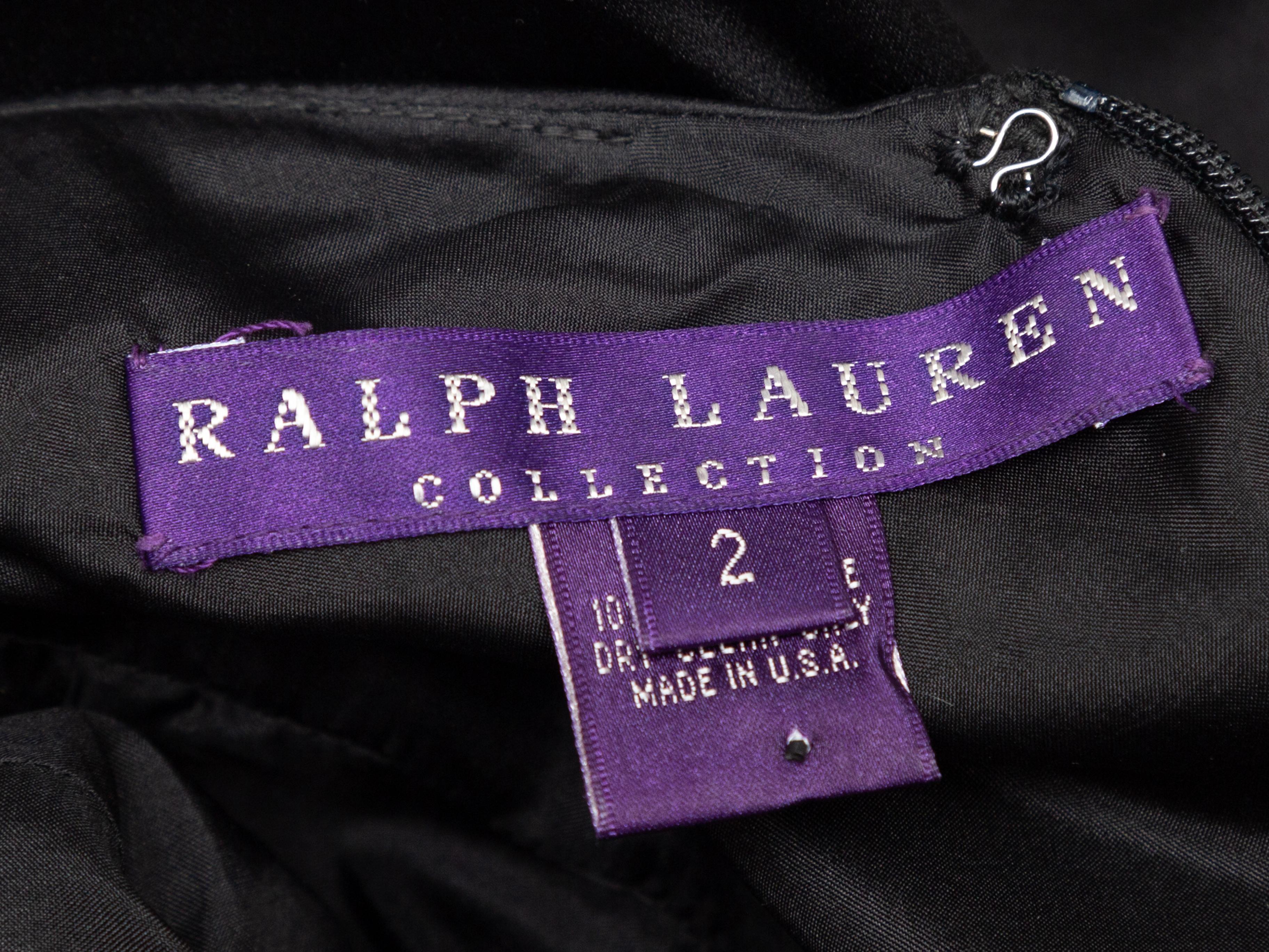 Women's Ralph Lauren Collection Black Silk Evening Gown