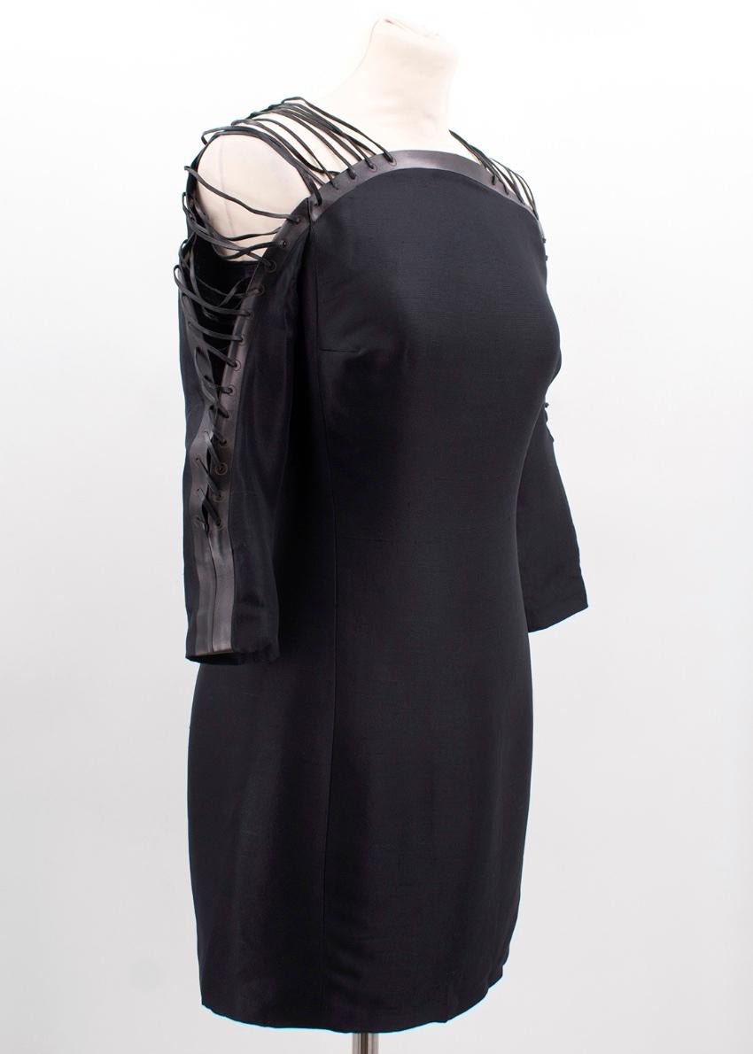ralph lauren black silk dress