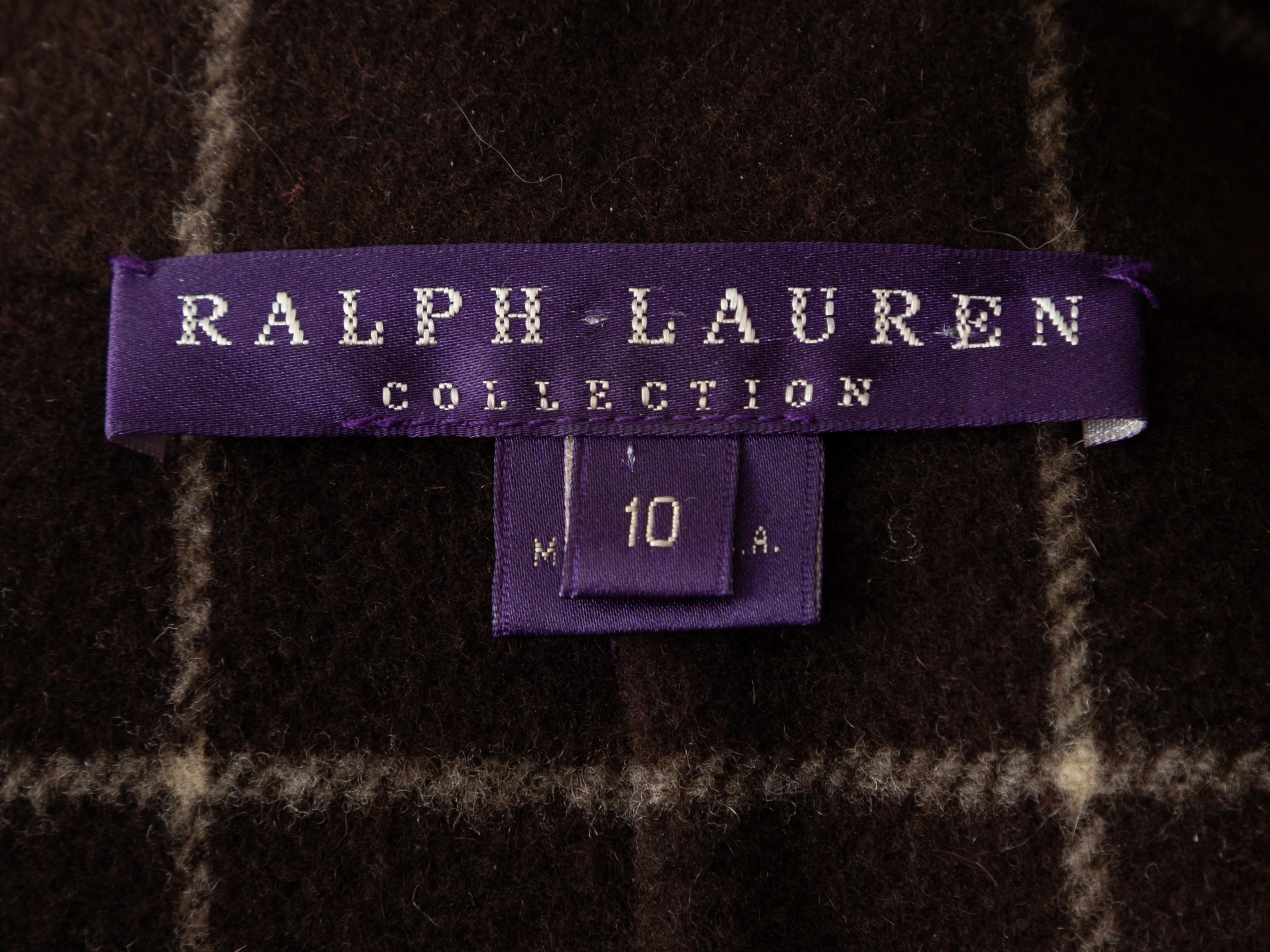 Black Ralph Lauren Collection Brown & White Wool Jacket