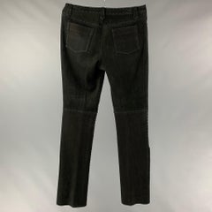 RALPH LAUREN COLLECTION by Size 10 Black Suede Western Casual Pants