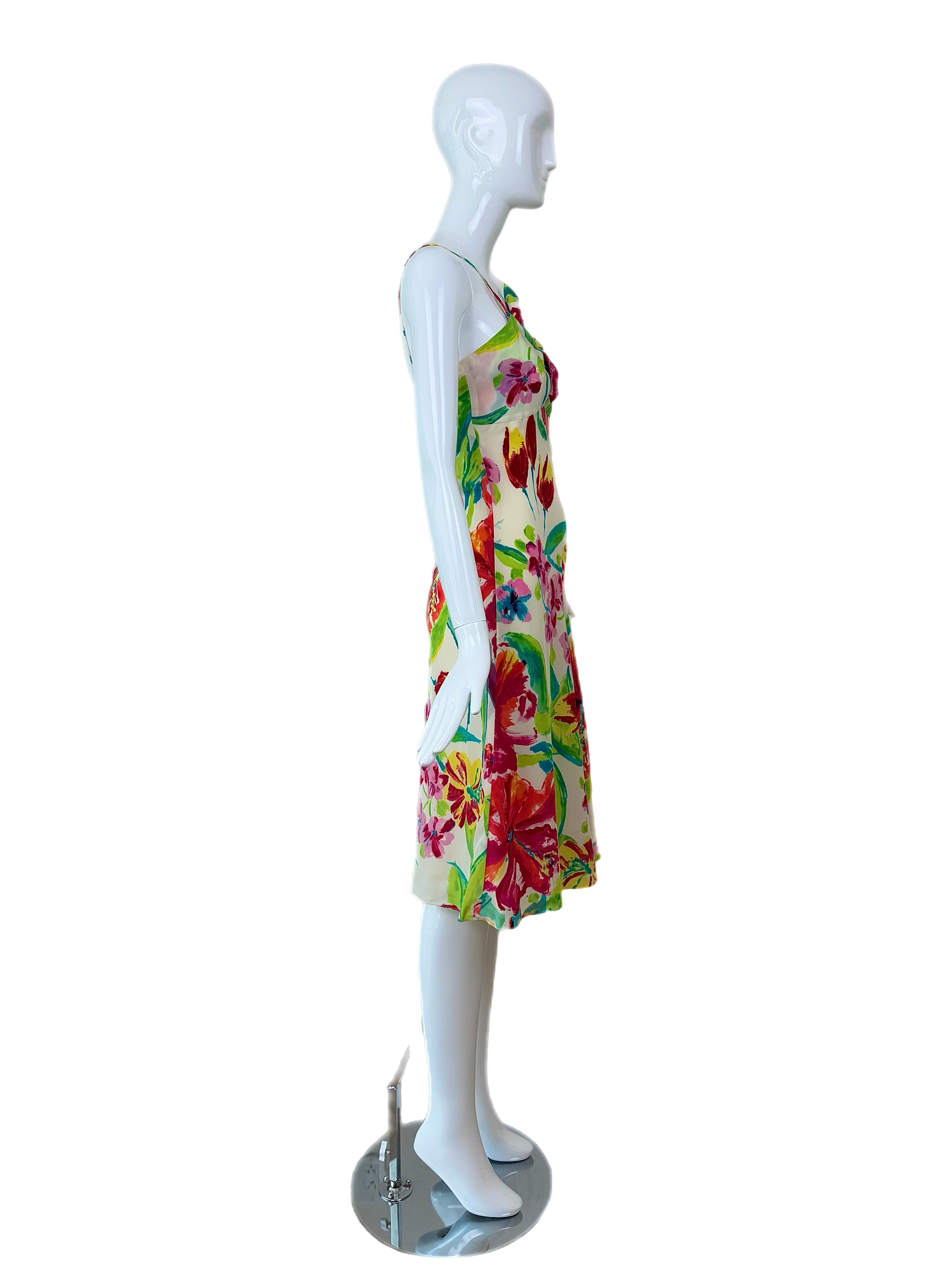 RALPH LAUREN COLLECTION c.2001 Vintage Silk Floral Slip Dress im Angebot 2