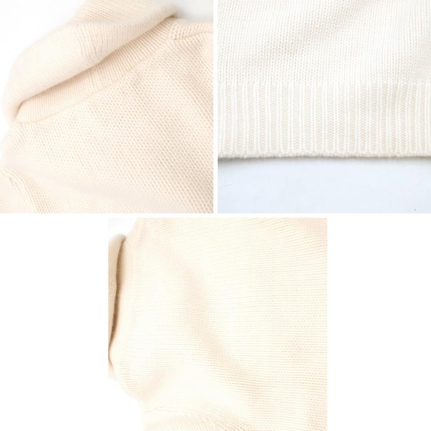 Ralph Lauren Collection Cream Cashmere & Wool-blend Jumper US 8 5