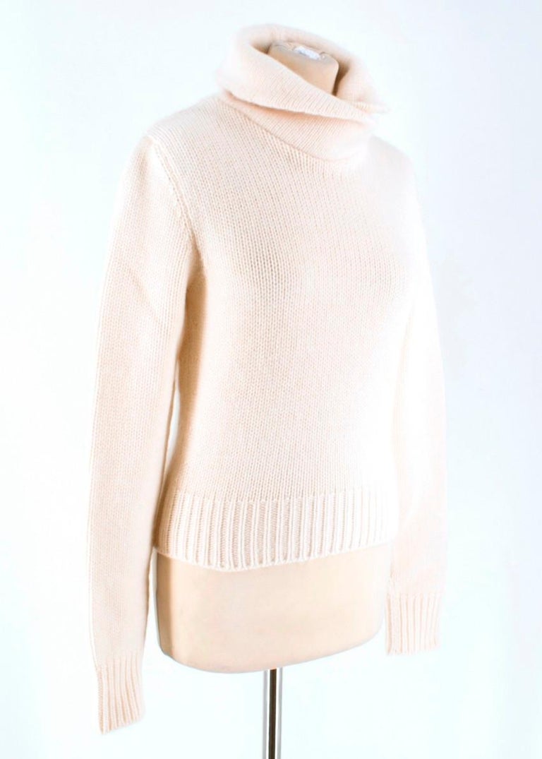 Ralph Lauren Collection Cream Cashmere and Wool-blend Jumper US 8 at ...
