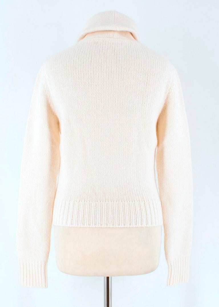 Ralph Lauren Collection Cream Cashmere and Wool-blend Jumper US 8 at ...