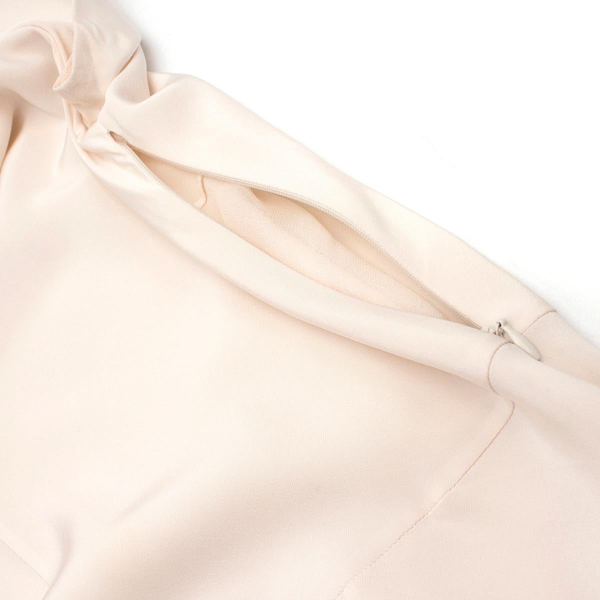 Ralph Lauren Collection Cream Silk Fluted Dress UK 10 2