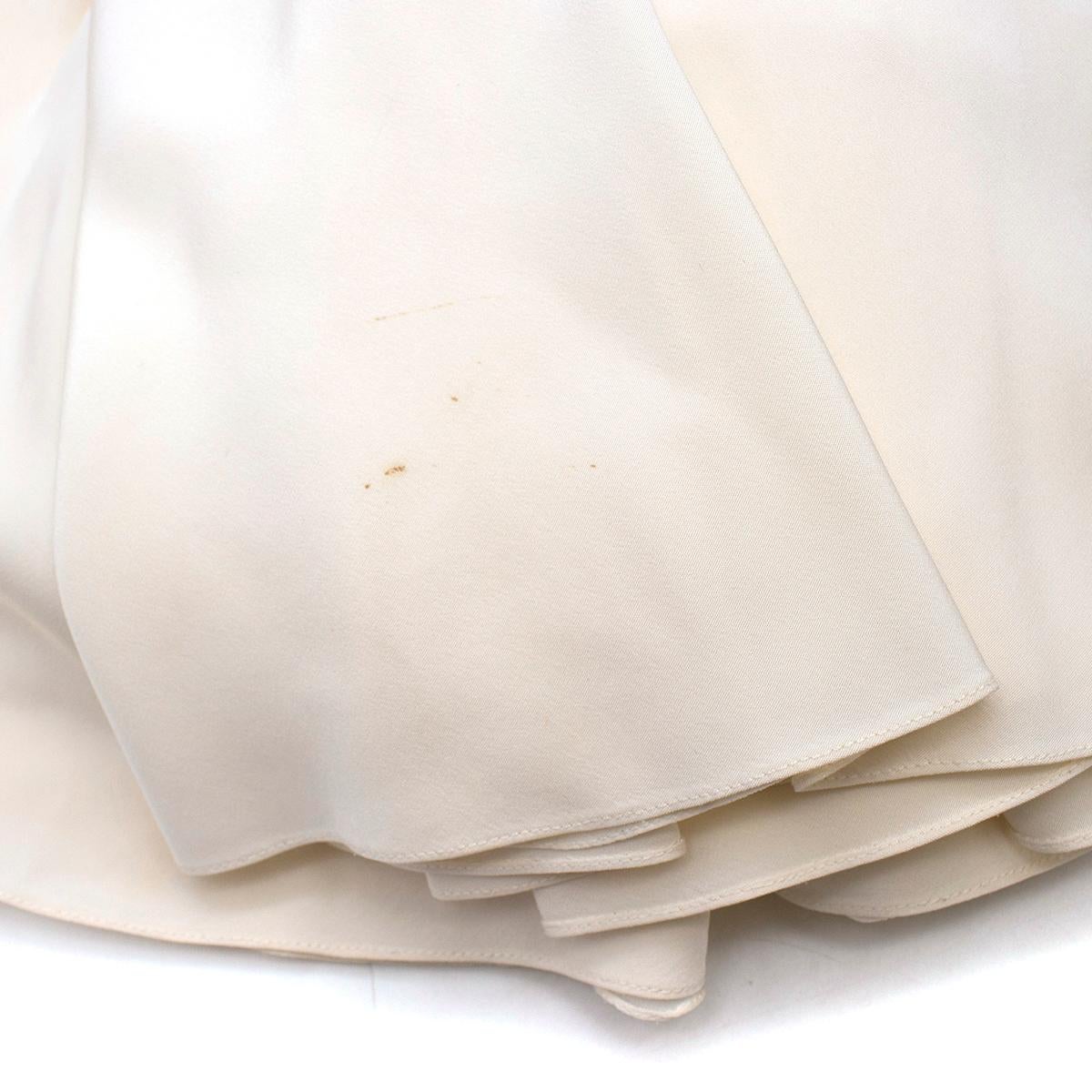 Ralph Lauren Collection Cream Silk Fluted Dress UK 10 3