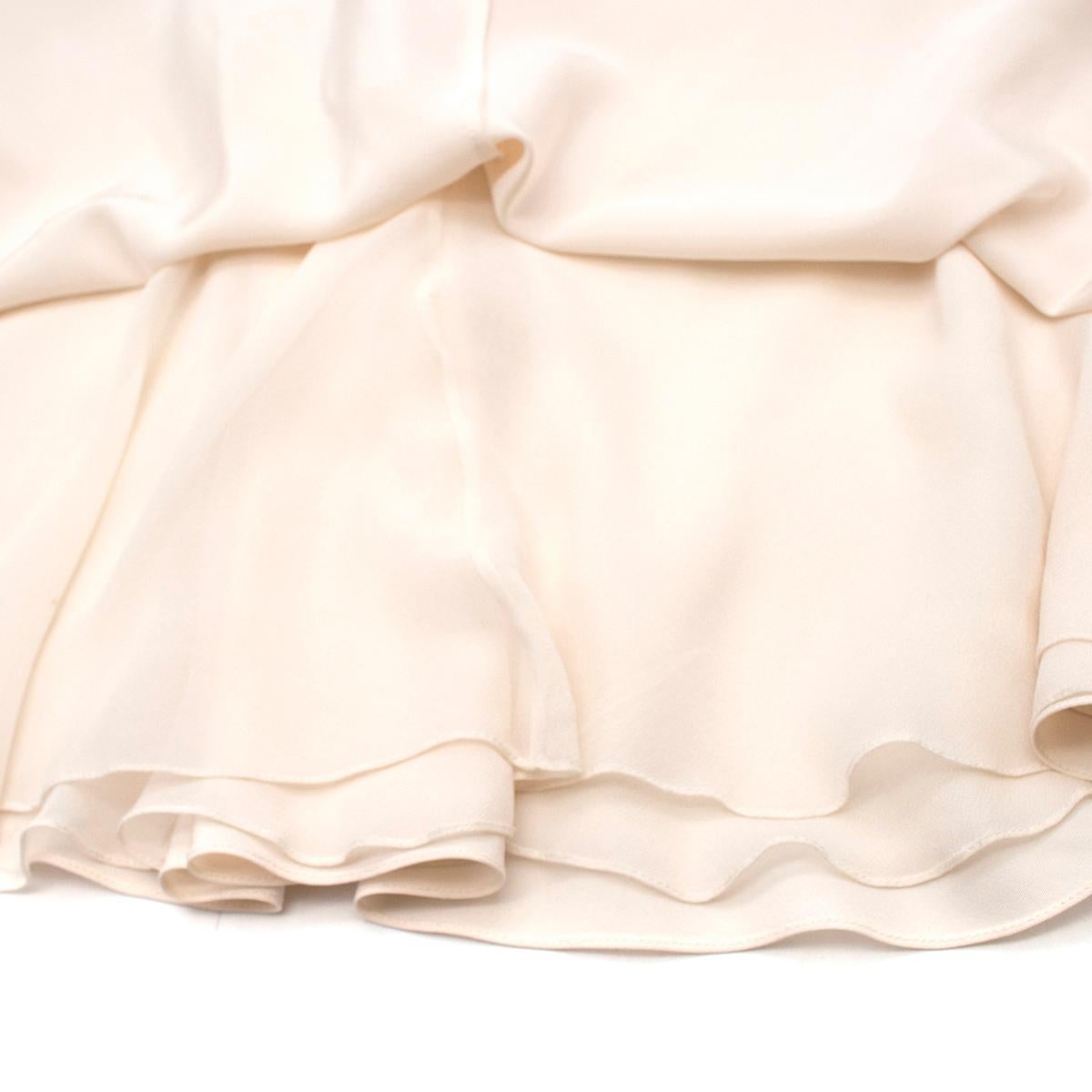 Ralph Lauren Collection Cream Silk Fluted Dress UK 10 In Excellent Condition In London, GB