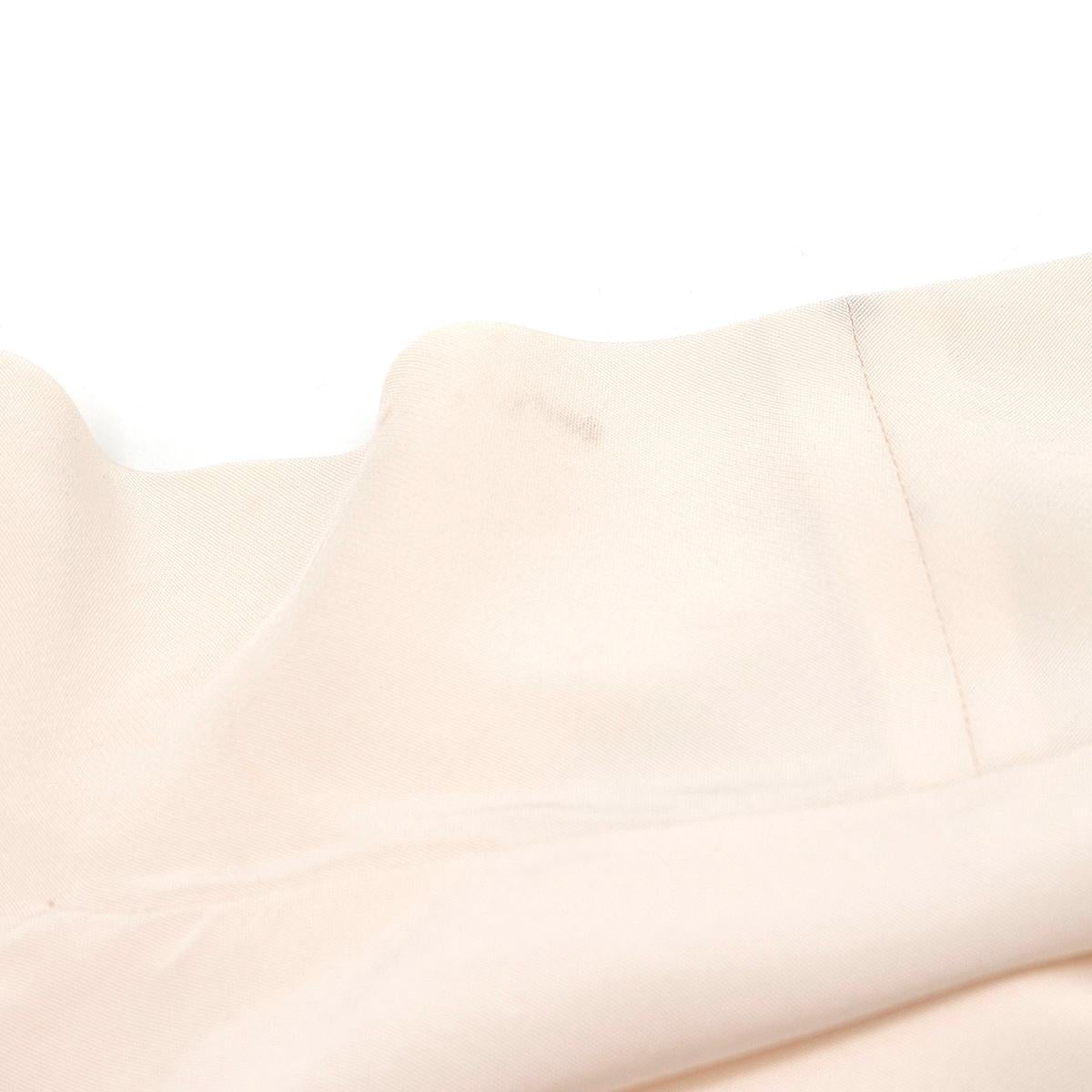 Ralph Lauren Collection Cream Silk Fluted Dress UK 10 1