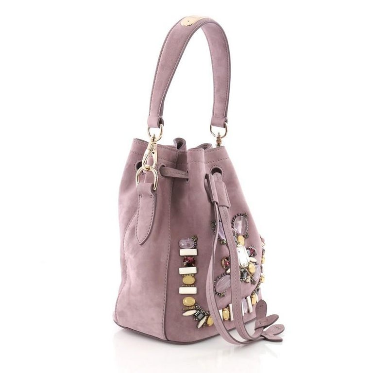 Ralph Lauren Girls Drawstring Bucket Bag in Pink (27cm)