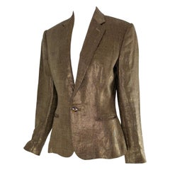 Ralph Lauren Collection Gold glazed linen blazer 8